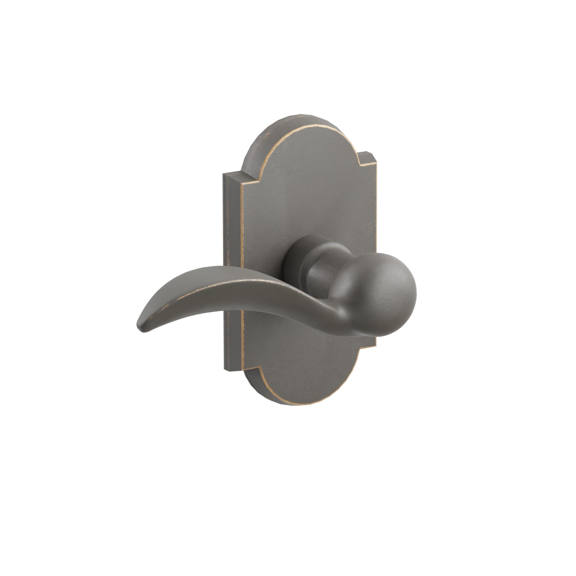 Emtek Concealed Fastener Durango Lever Set with Sandcast Bronze #1 Rosette