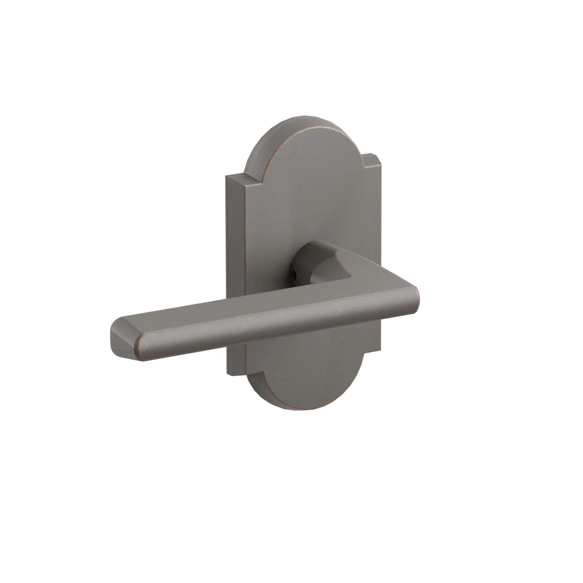 Emtek Lariat Lever Set with Sandcast Bronze #1 Rosette