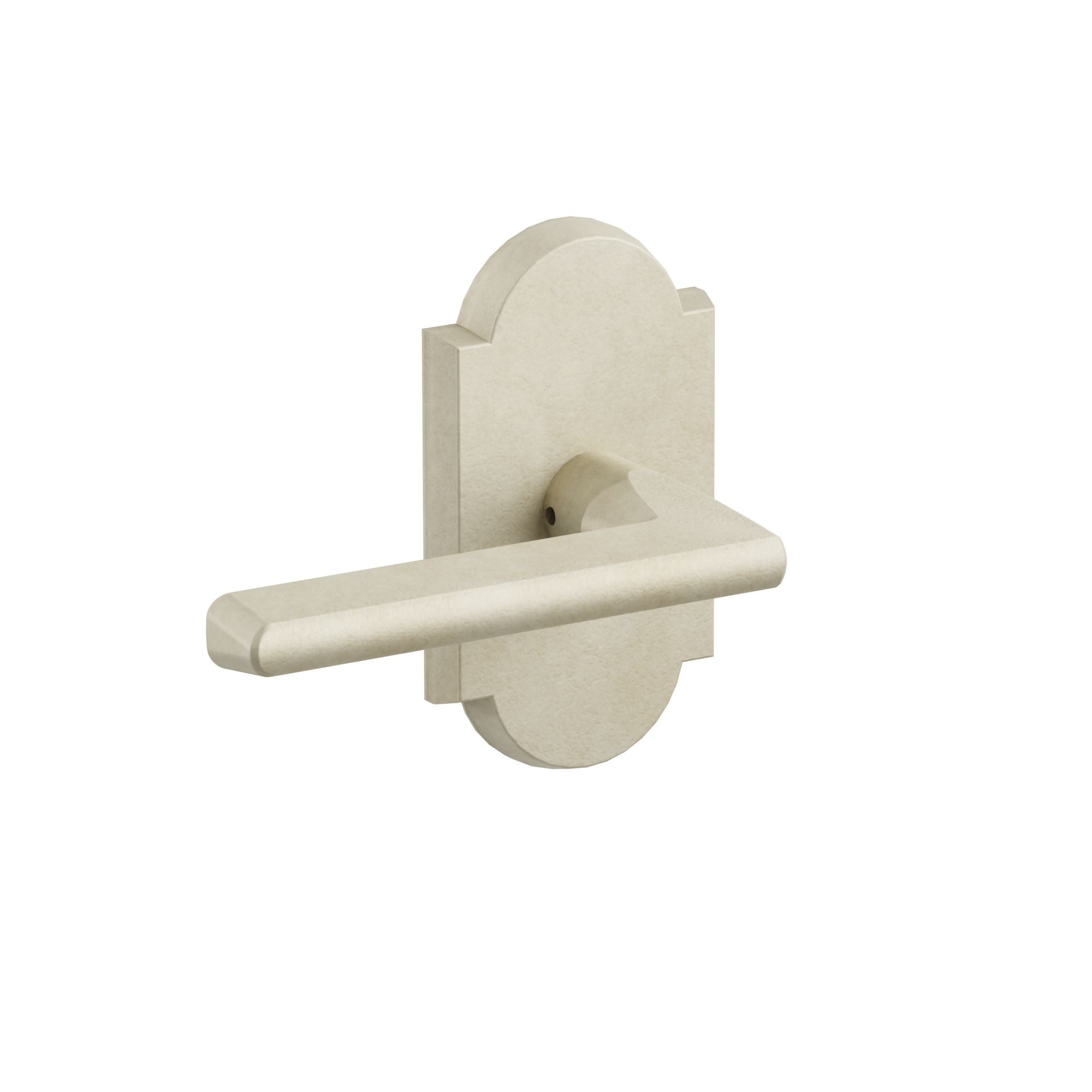 Emtek Concealed Fastener Lariat Lever Set with Sandcast Bronze #1 Rosette