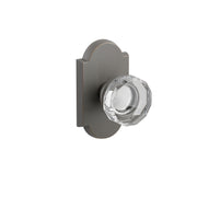 Emtek Concealed Fastener Lowell Glass Knob Set With Sandcast Bronze #1 Rosette