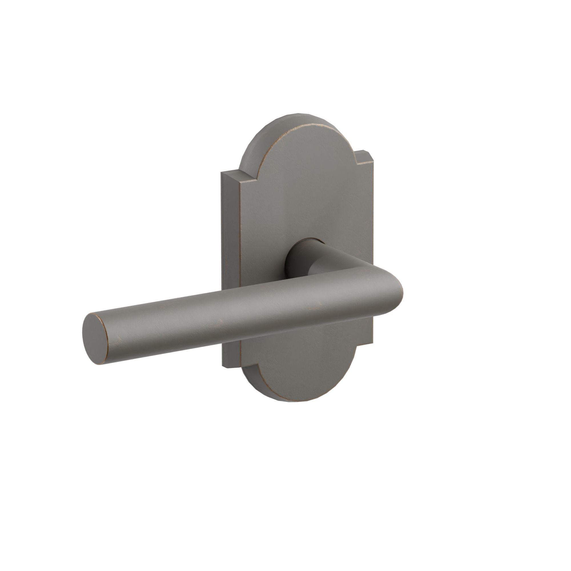 Emtek Concealed Fastener Mariposa Lever Set with Sandcast Bronze #1 Rosette