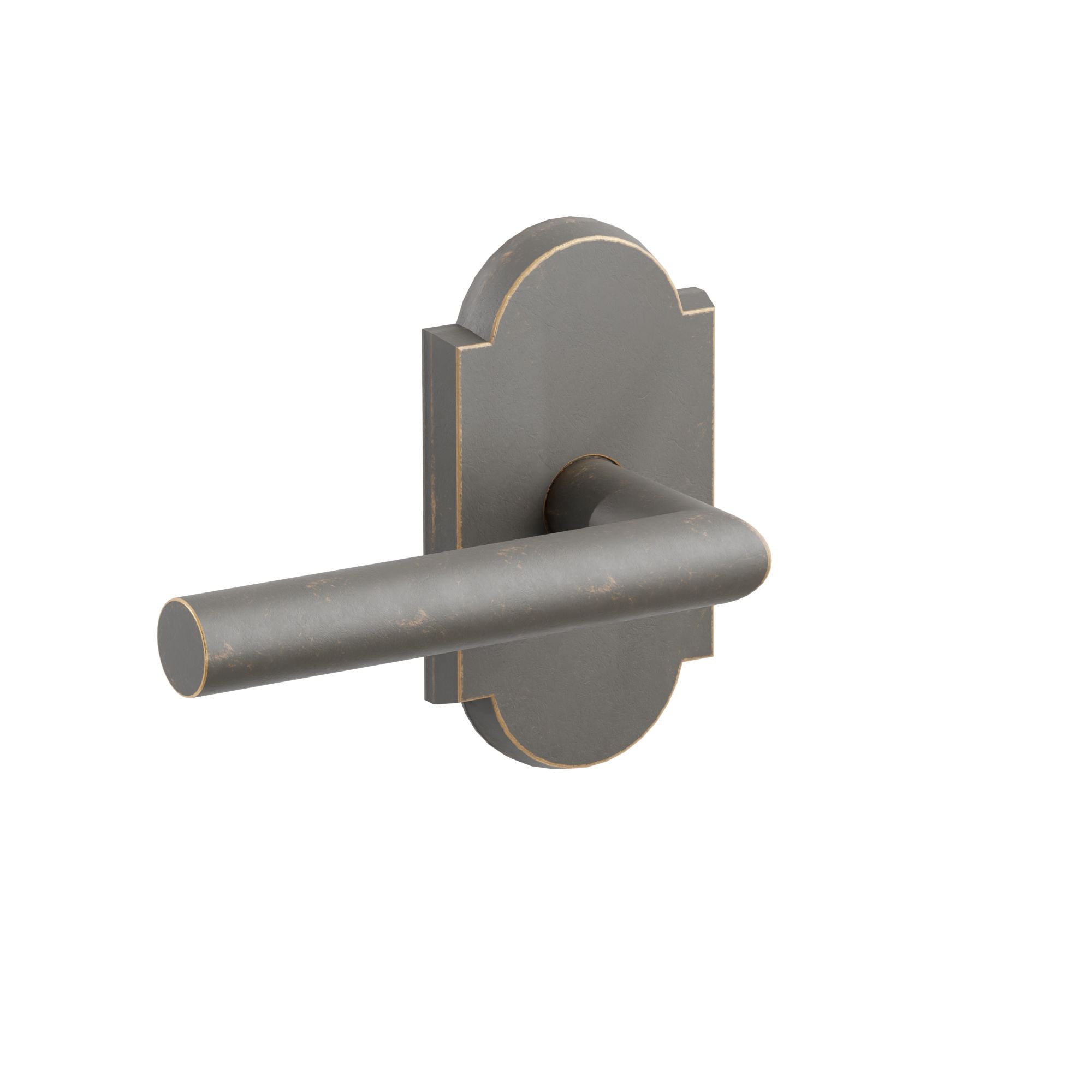 Emtek Mariposa Lever Set with Sandcast Bronze #1 Rosette