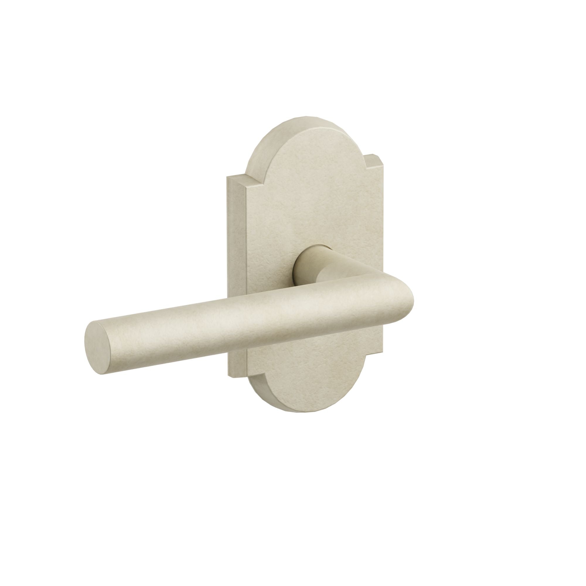 Emtek Concealed Fastener Mariposa Lever Set with Sandcast Bronze #1 Rosette