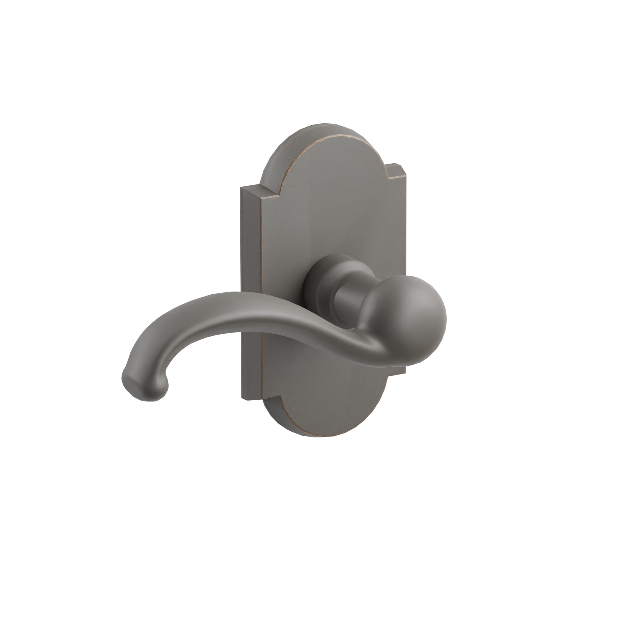 Emtek Teton Lver Set with Sandcast Bronze #1 Rosette