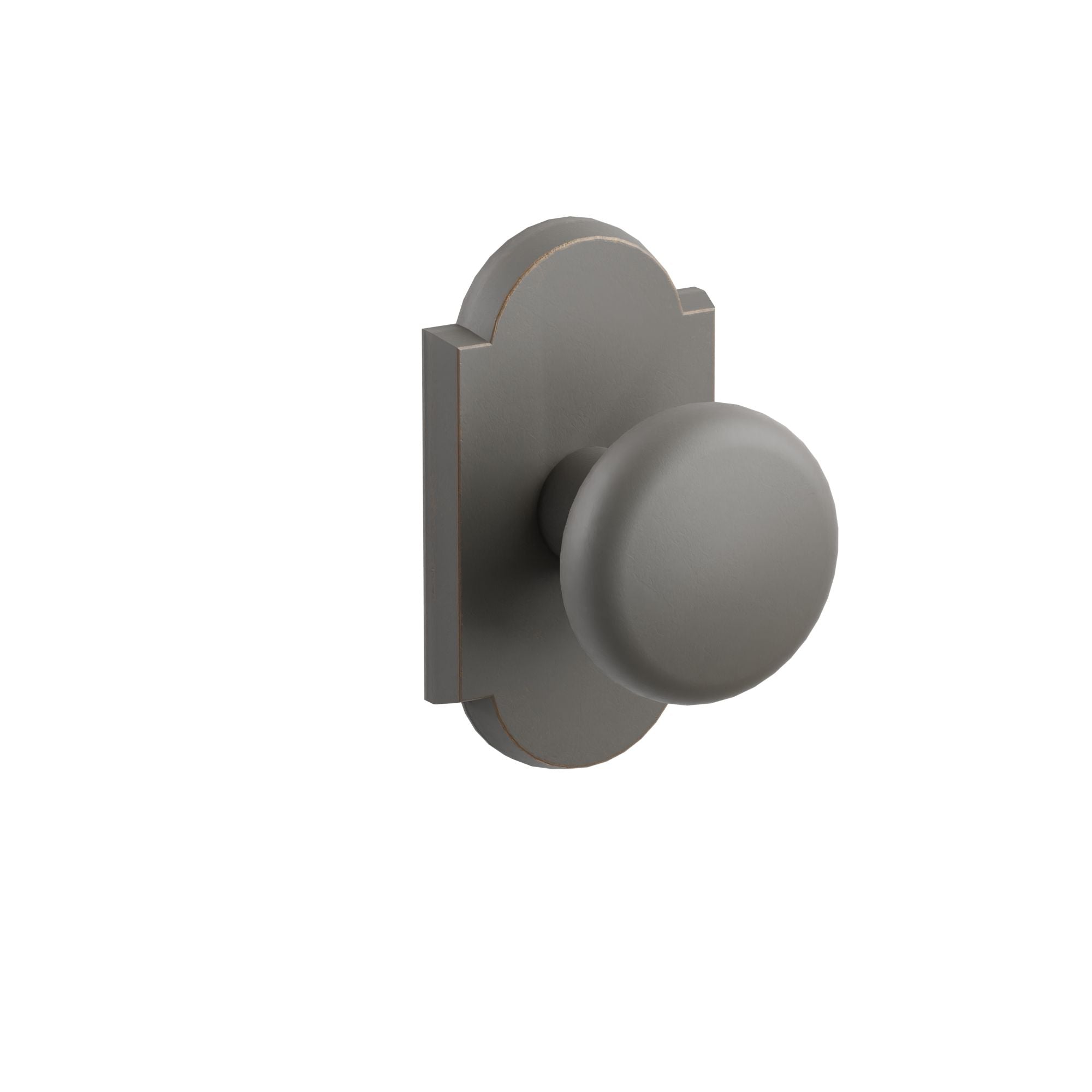 Emtek Concealed Fastener Winchester Knob Set with Sandcast Bronze #1 Rosette