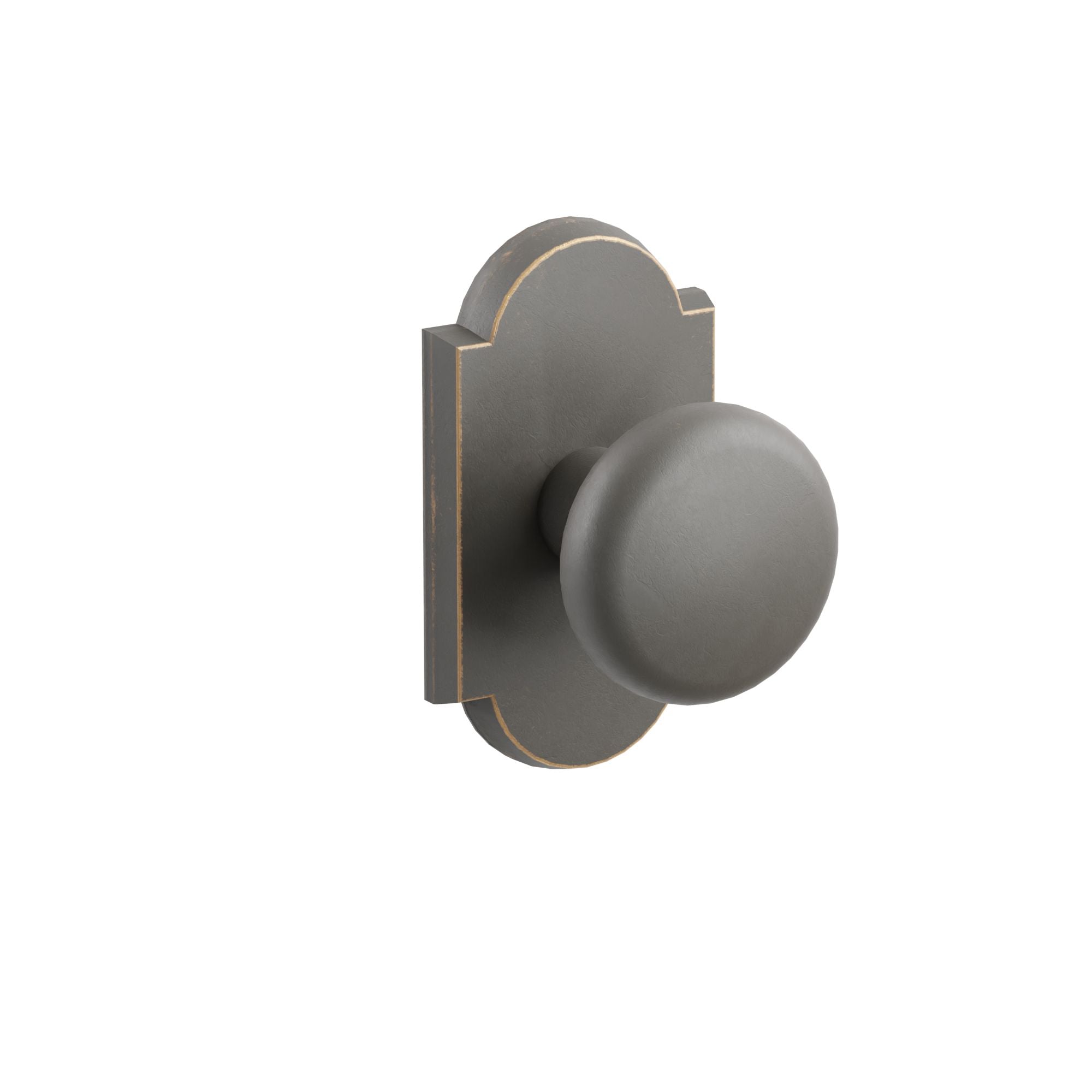 Emtek Concealed Fastener Winchester Knob Set with Sandcast Bronze #1 Rosette