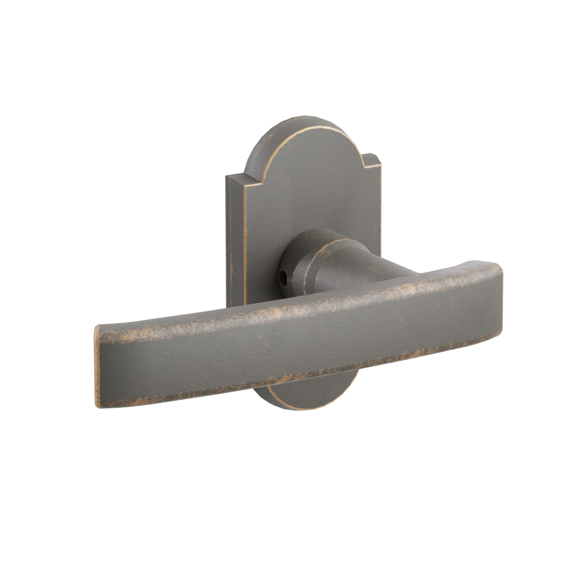 Emtek Concealed Fastener Yuma Lever Set with Sandcast Bronze #1 Rosette