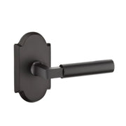 Emtek Concealed Fastener Bryce Lever Set with Sandcast Bronze #1 Rosette