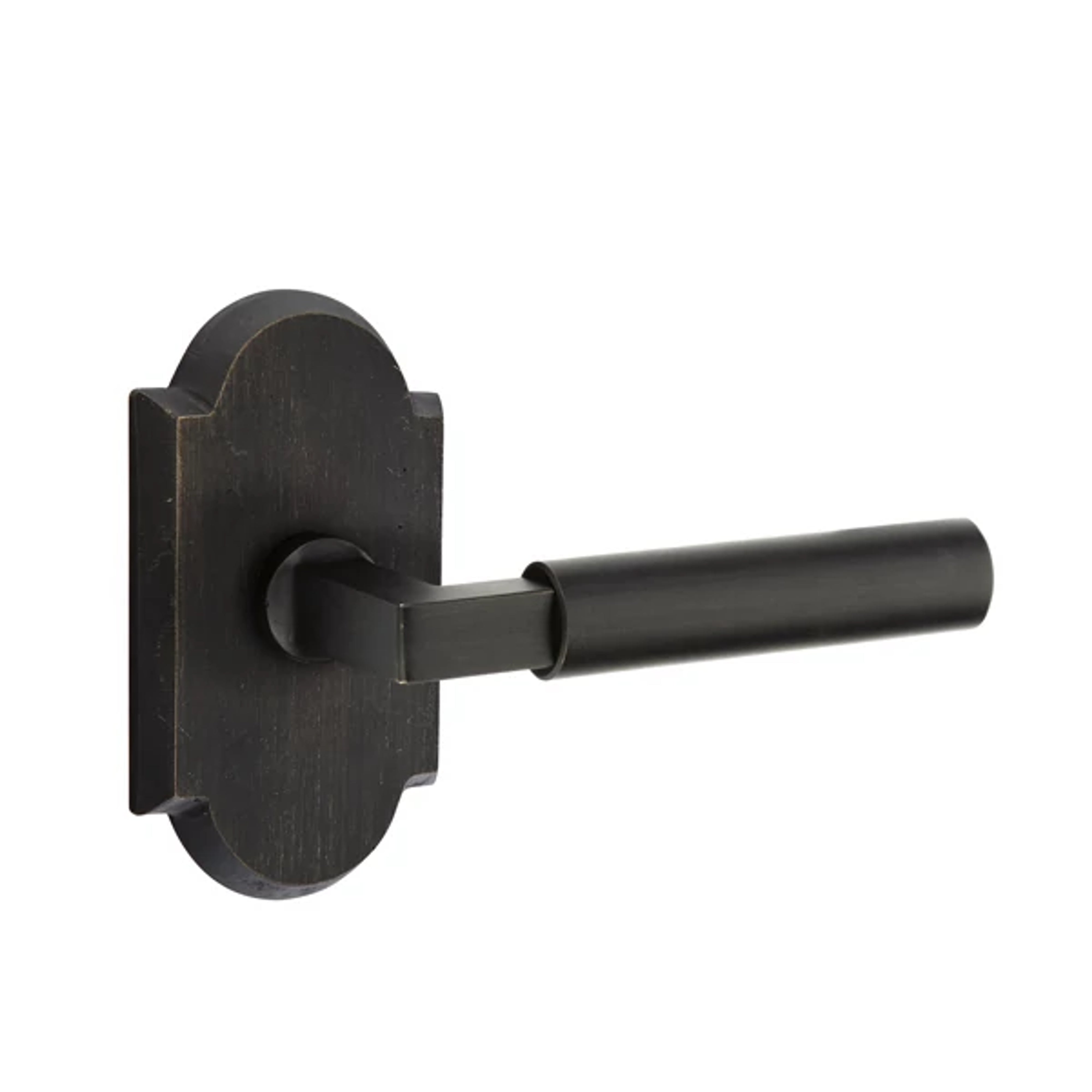 Emtek Bryce Lever Set with Sandcast Bronze #1 Rosette