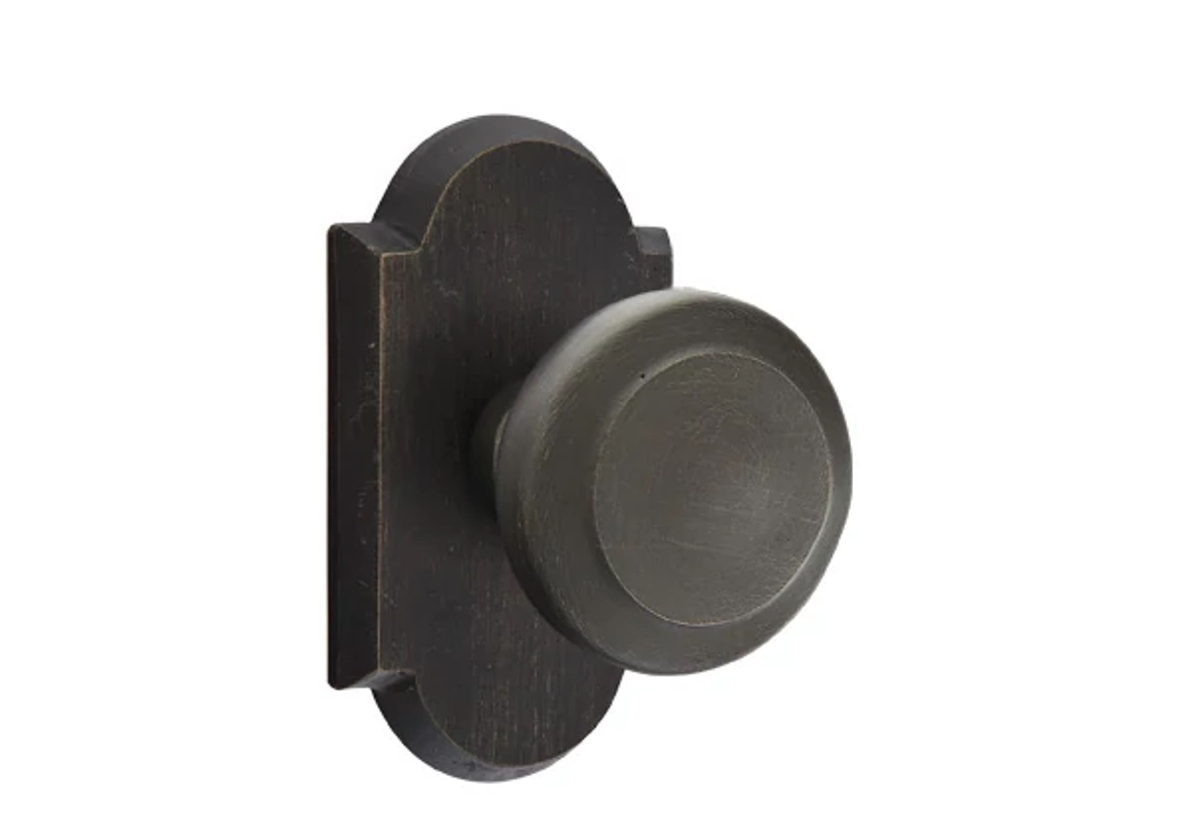 Emtek Concealed Fastener Butte Knob Set with Sandcast Bronze #1 Rosette