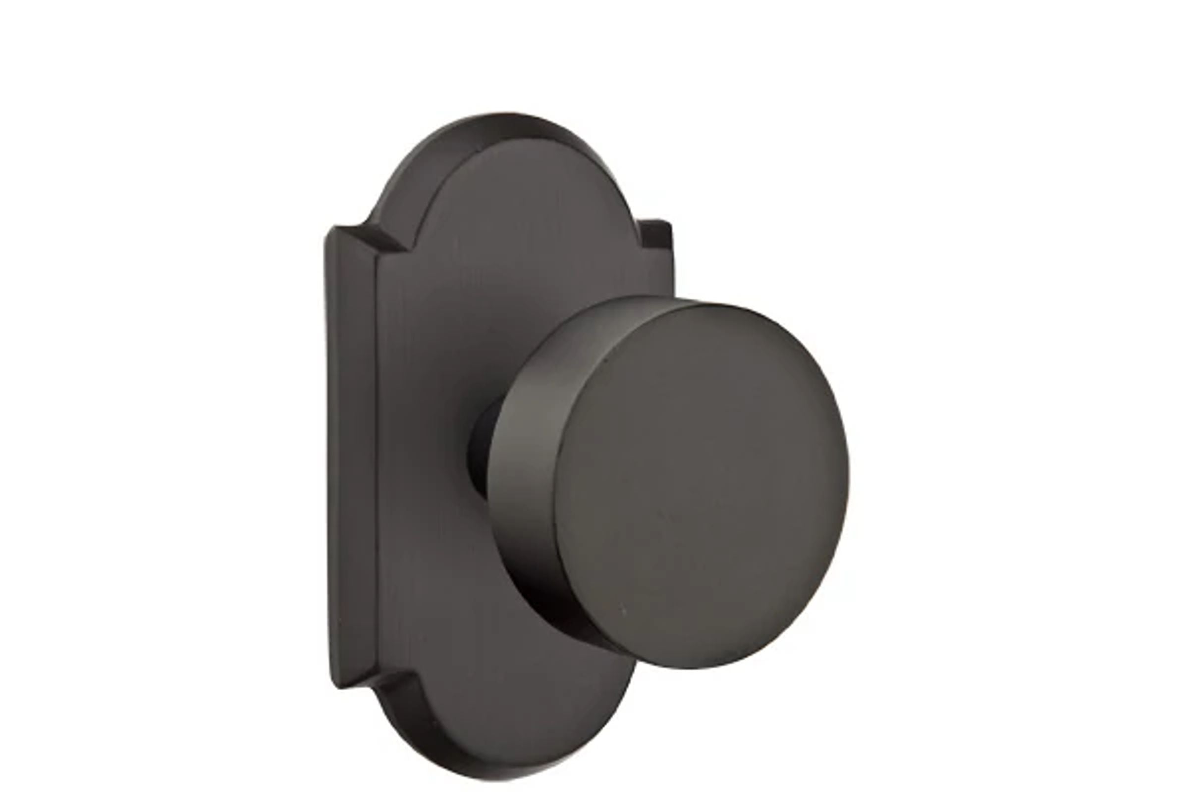 Emtek Concealed Fastener Round Knob Set with Sandcast Bronze #1 Rosette