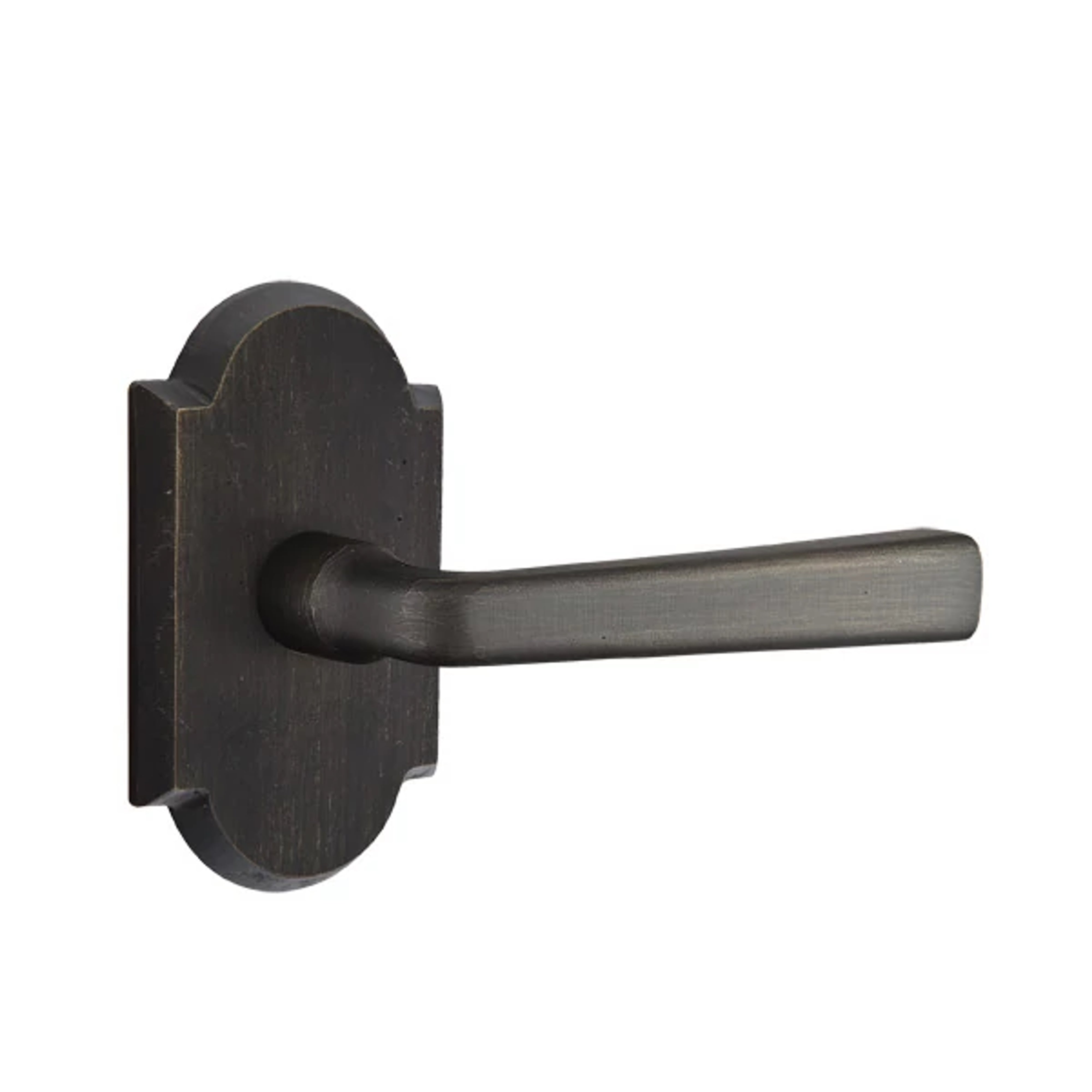 Emtek Concealed Fastener Cimarron Lever Set with Sandcast Bronze #1 Rosette