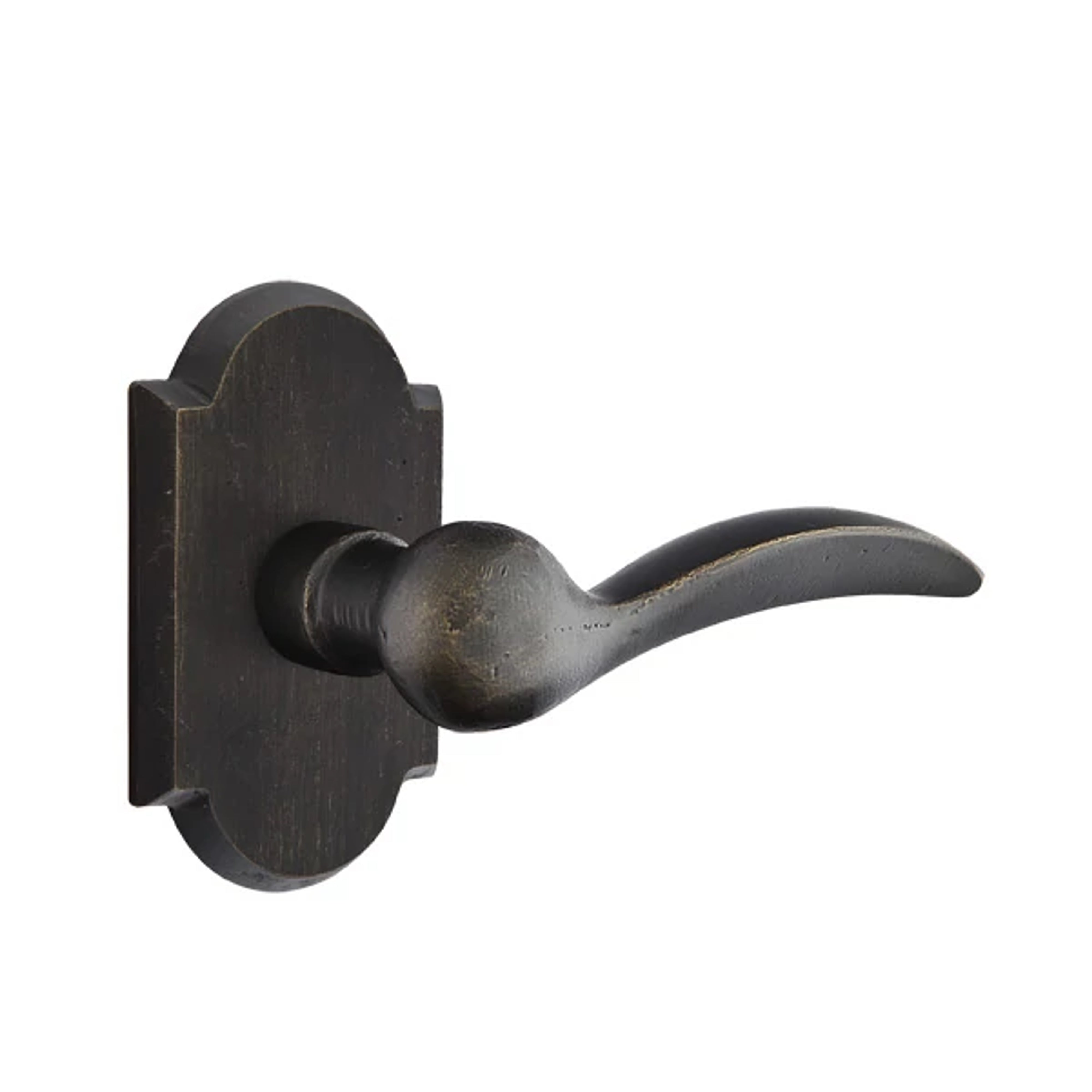 Emtek Concealed Fastener Durango Lever Set with Sandcast Bronze #1 Rosette
