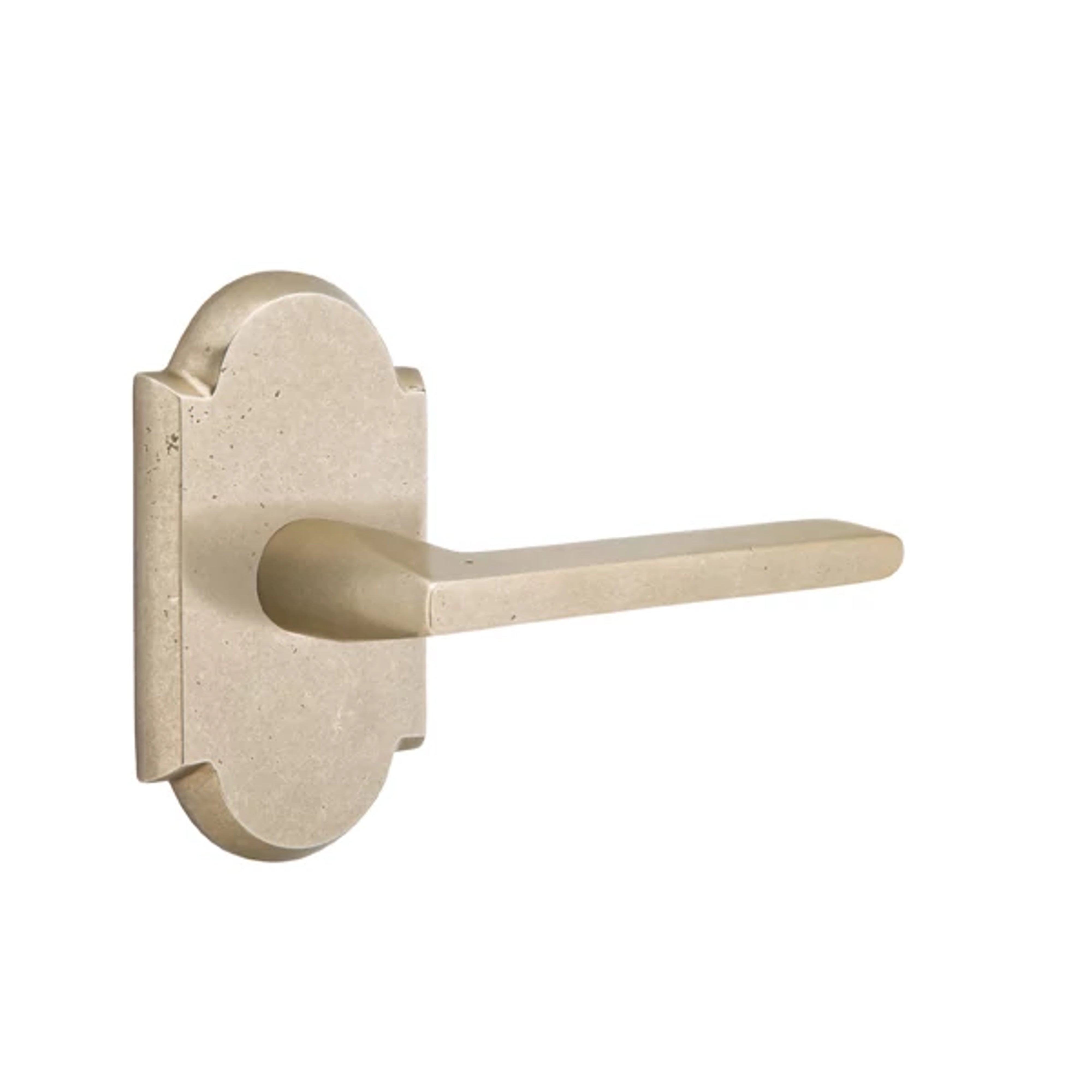 Emtek Lariat Lever Set with Sandcast Bronze #1 Rosette