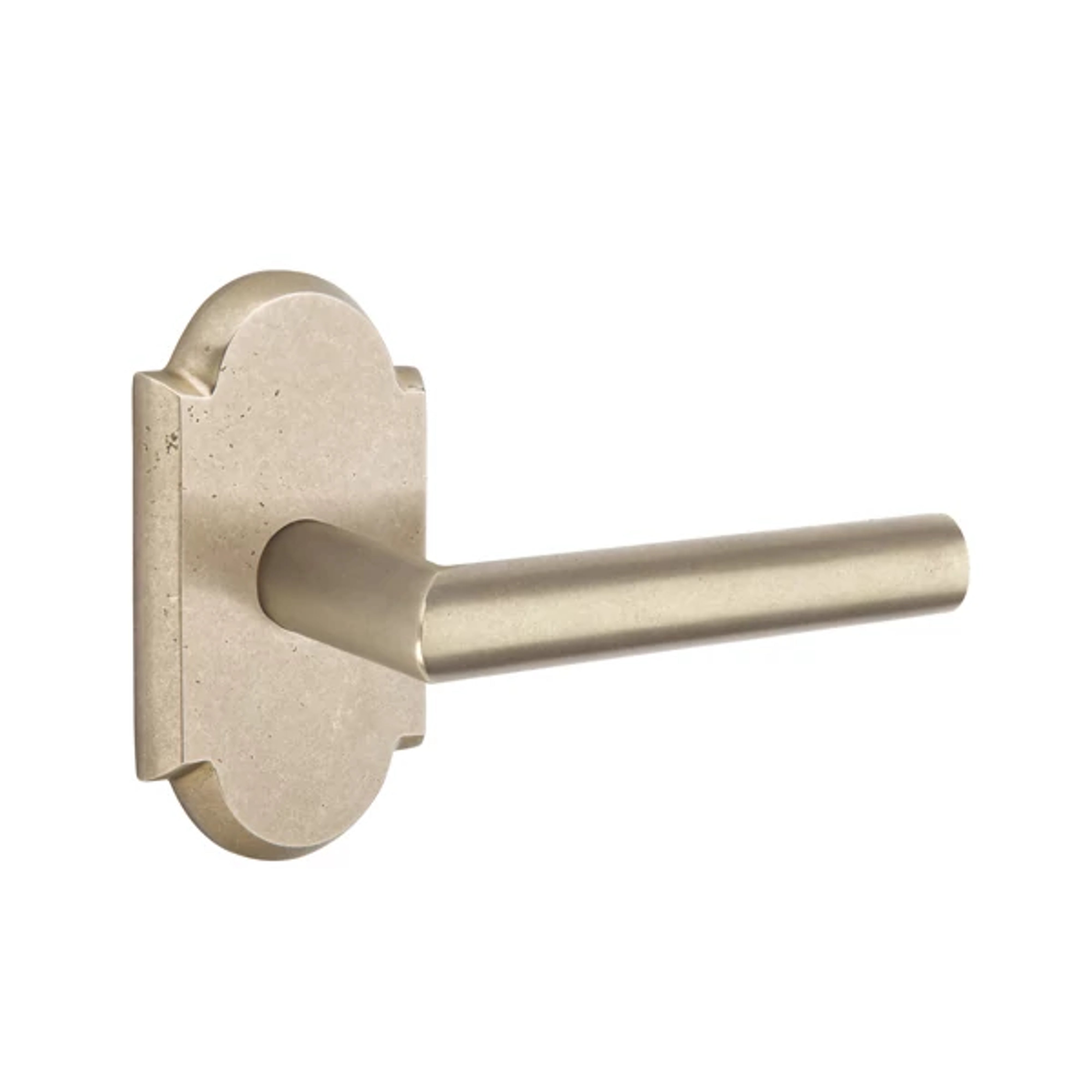 Emtek Concealed Fastener Mariposa Lever Set with Sandcast Bronze #1 Rosette