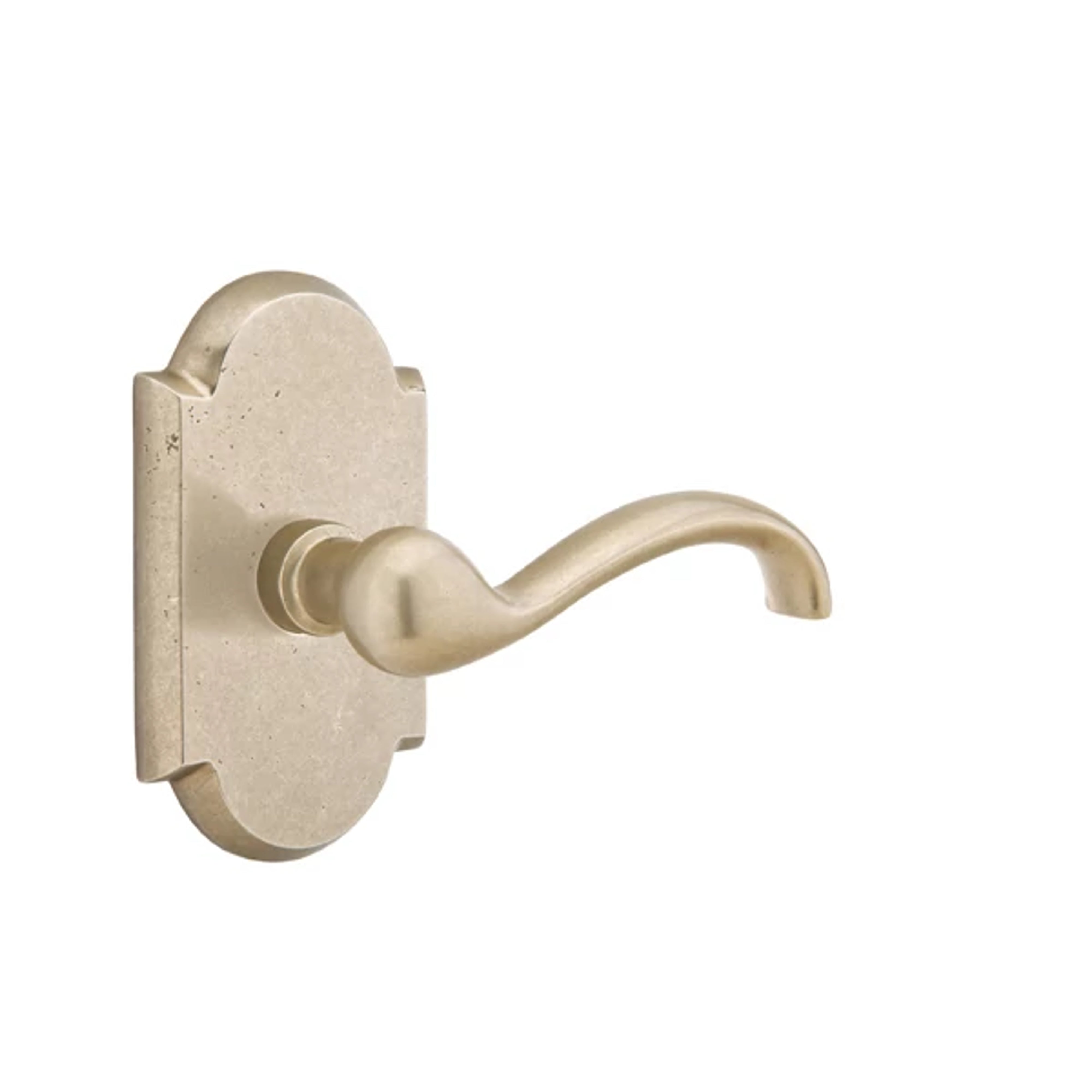 Emtek Teton Lver Set with Sandcast Bronze #1 Rosette