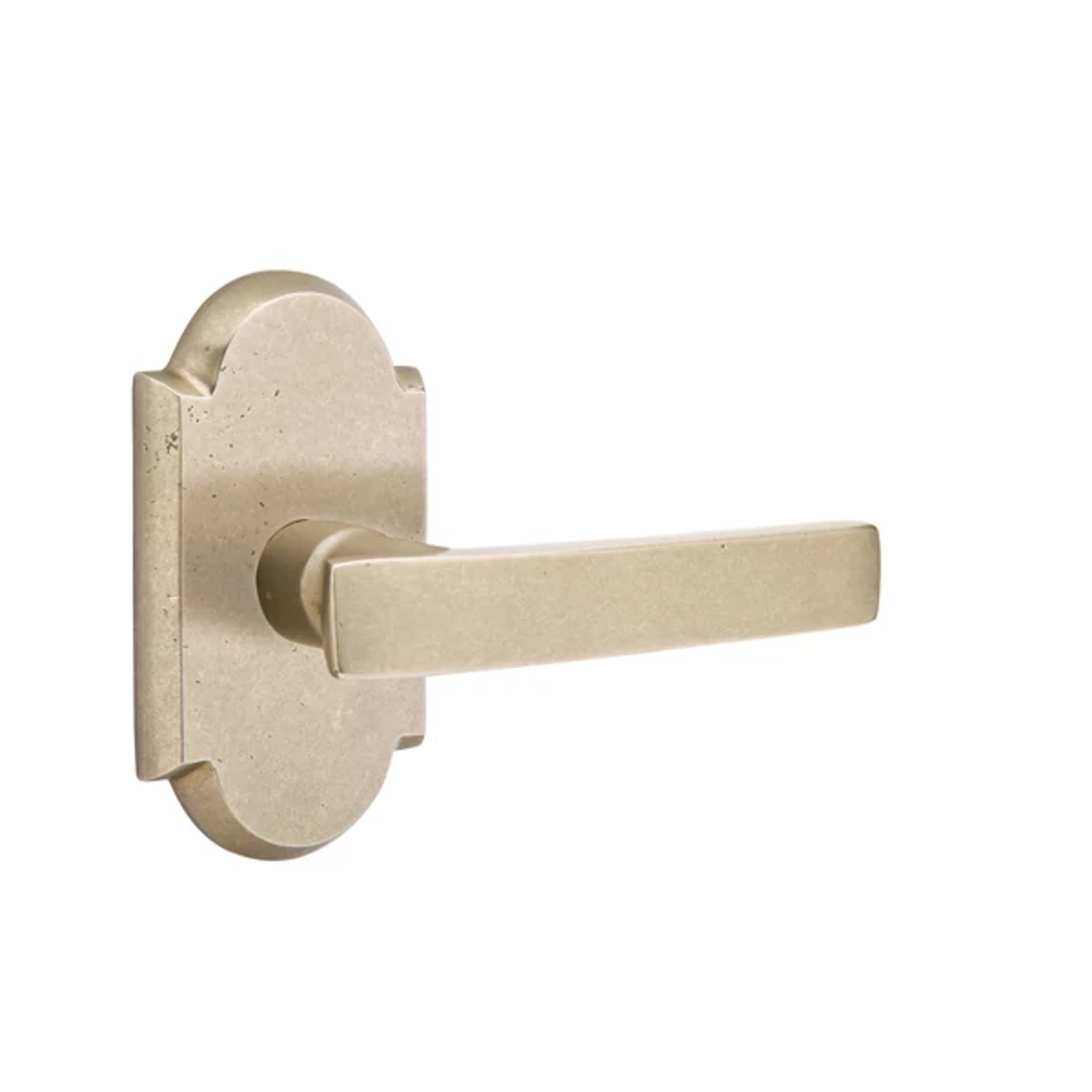 Emtek Yuma Lever Set with Sandcast Bronze #1 Rosette