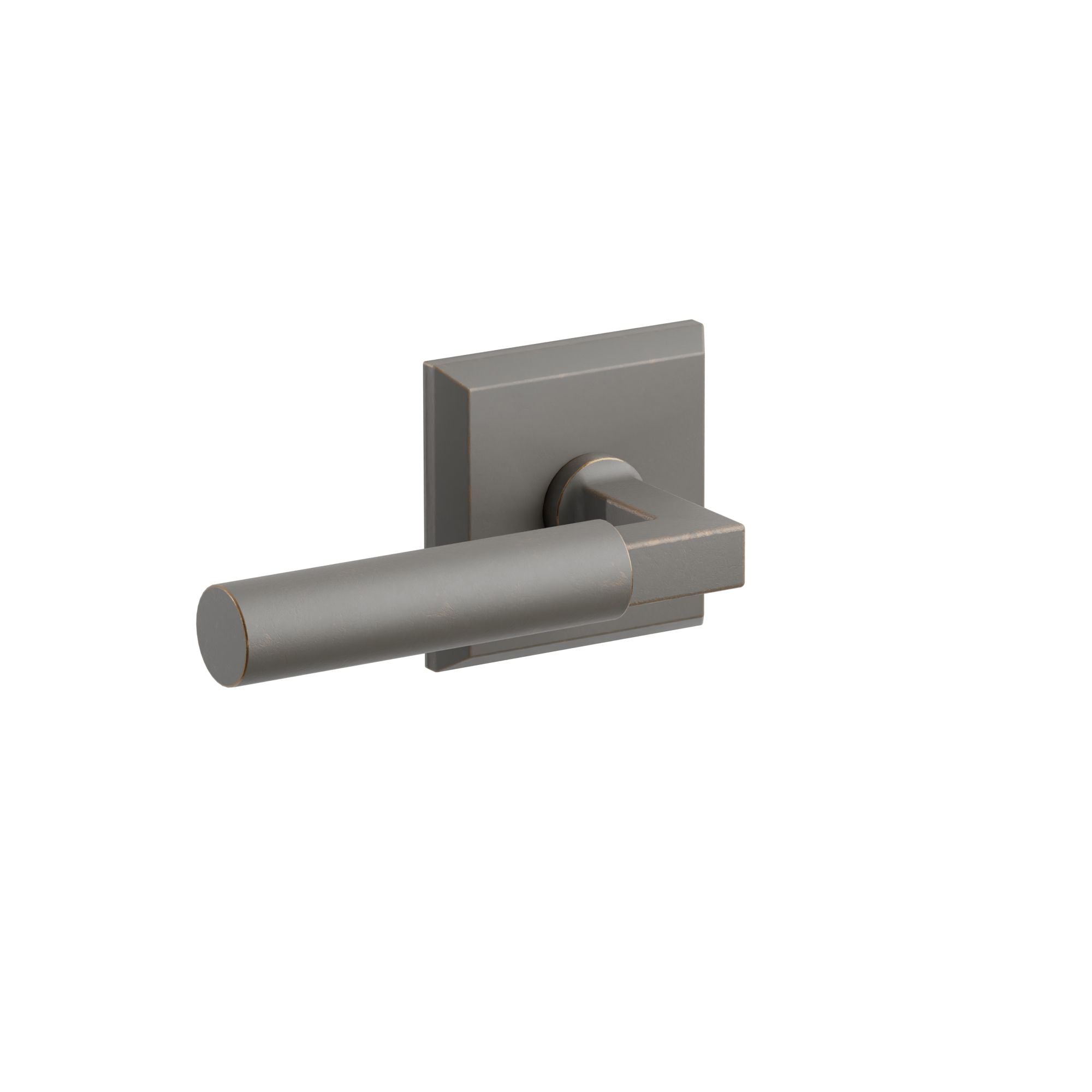 Emtek Concealed Fastener Bryce Lever Set With Sandcast Bronze #6 Rosette