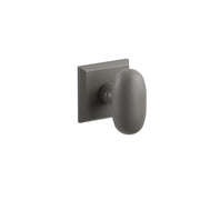 Emtek Egg Knob Set with Sandcast Bronze #6 Rosette