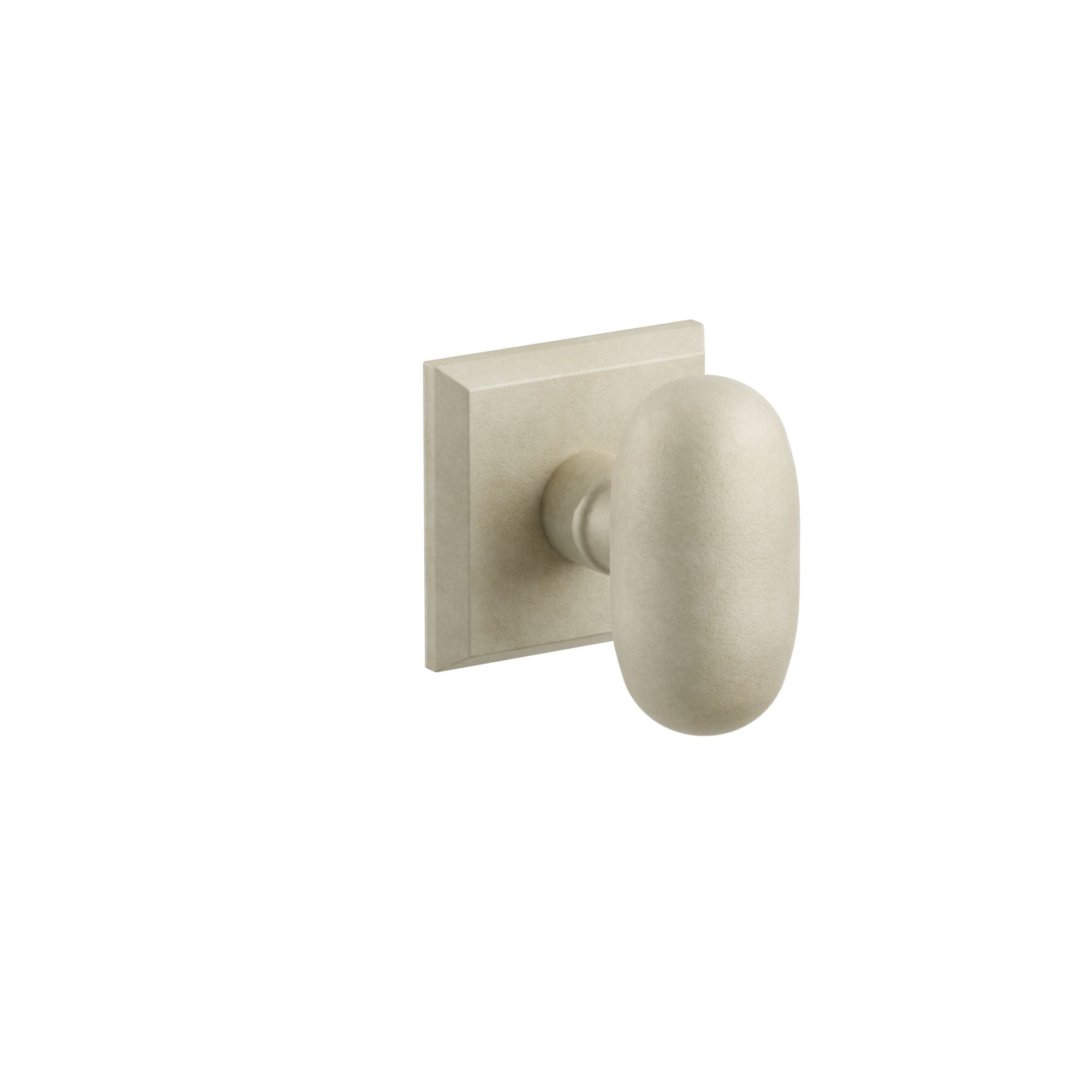 Emtek Egg Knob Set with Sandcast Bronze #6 Rosette