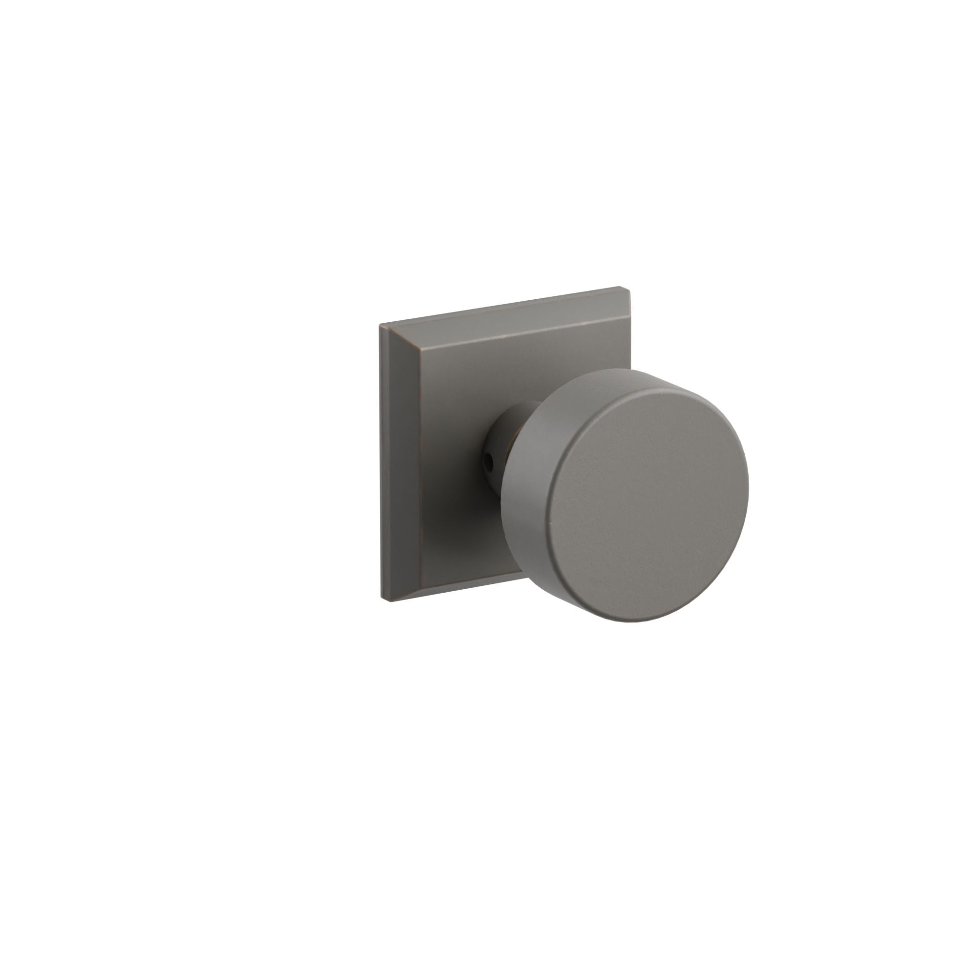 Emtek Concealed Fastener Round Knob Set with Sandcast Bronze #6 Rosette