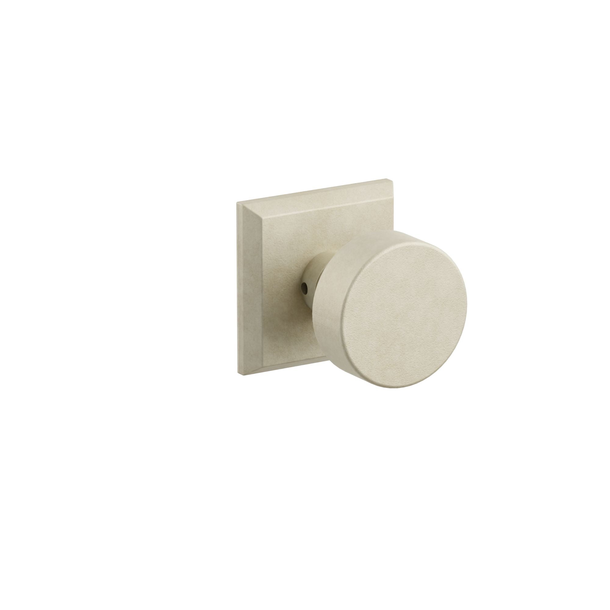 Emtek Concealed Fastener Round Knob Set with Sandcast Bronze #6 Rosette