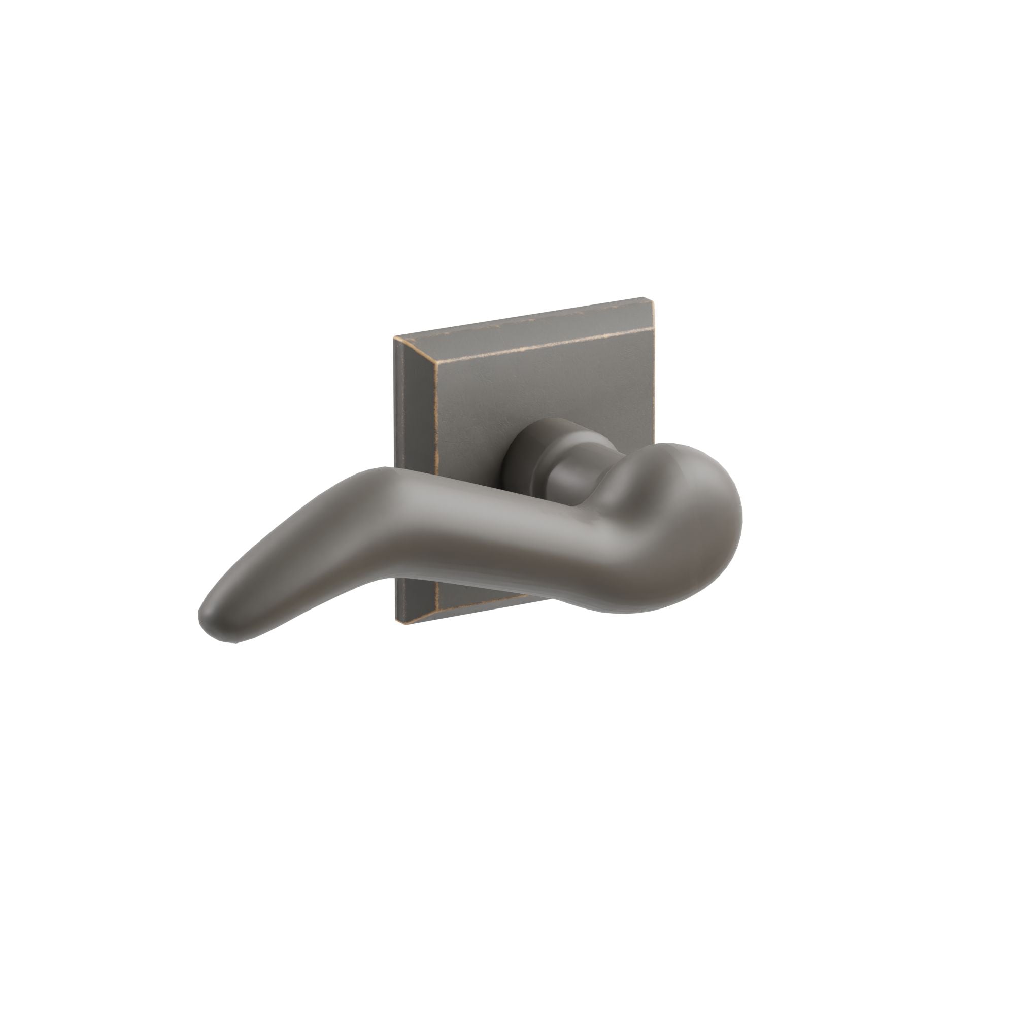 Emtek Bryce Lever Set with Sandcast Bronze #6 Rosette