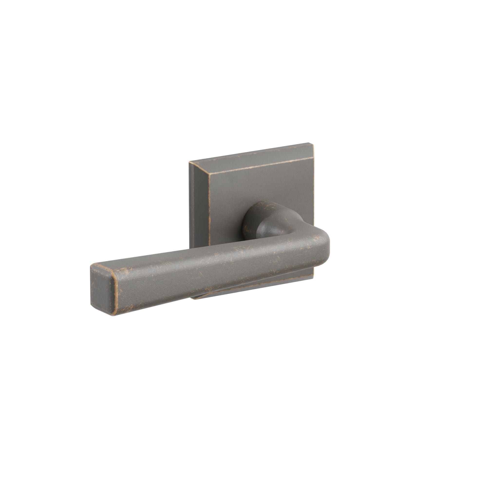 Emtek Concealed Fastener Cimarron Lever Set with Sandcast Bronze #6 Rosette