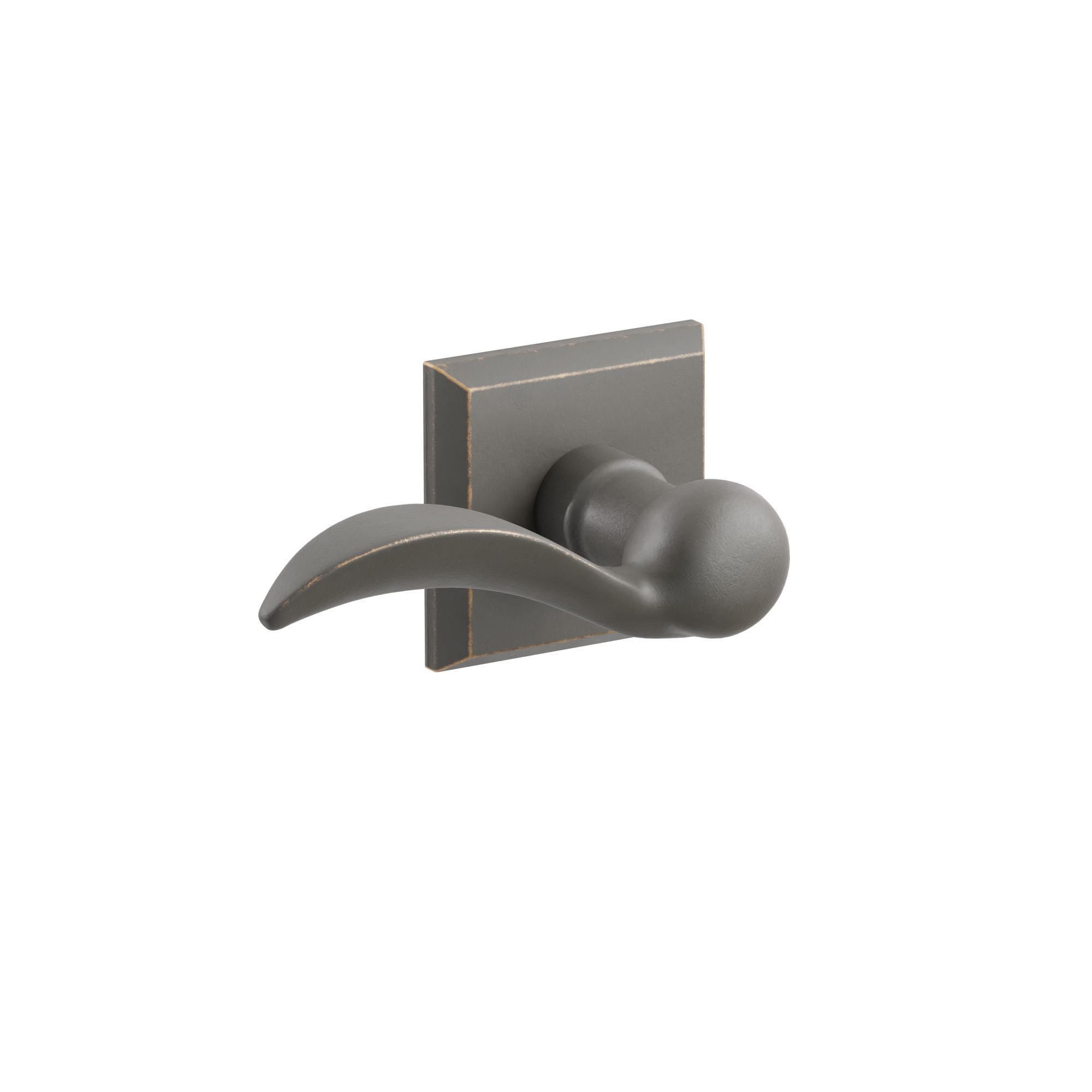 Emtek Concealed Fastener Durango Lever Set with Sandcast Bronze #6 Rosette