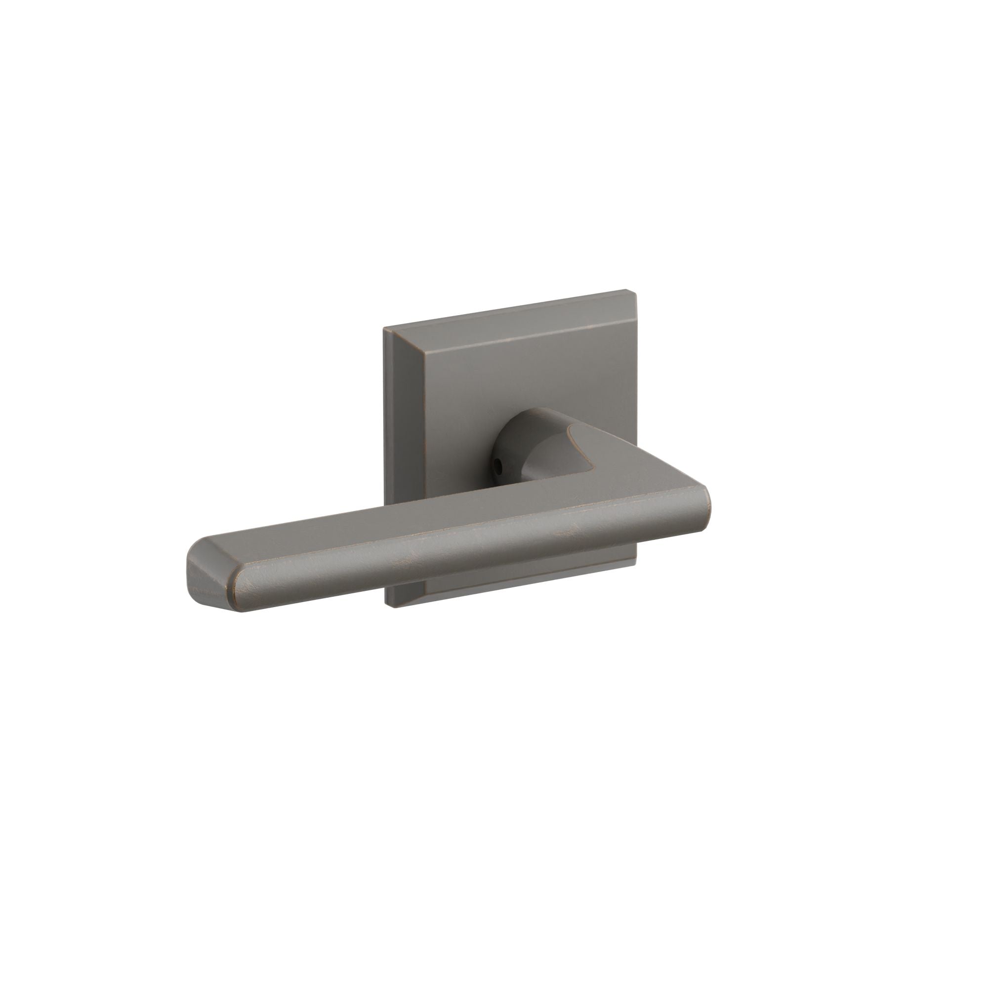 Emtek Lariat Lever Set with Sandcast Bronze #6 Rosette