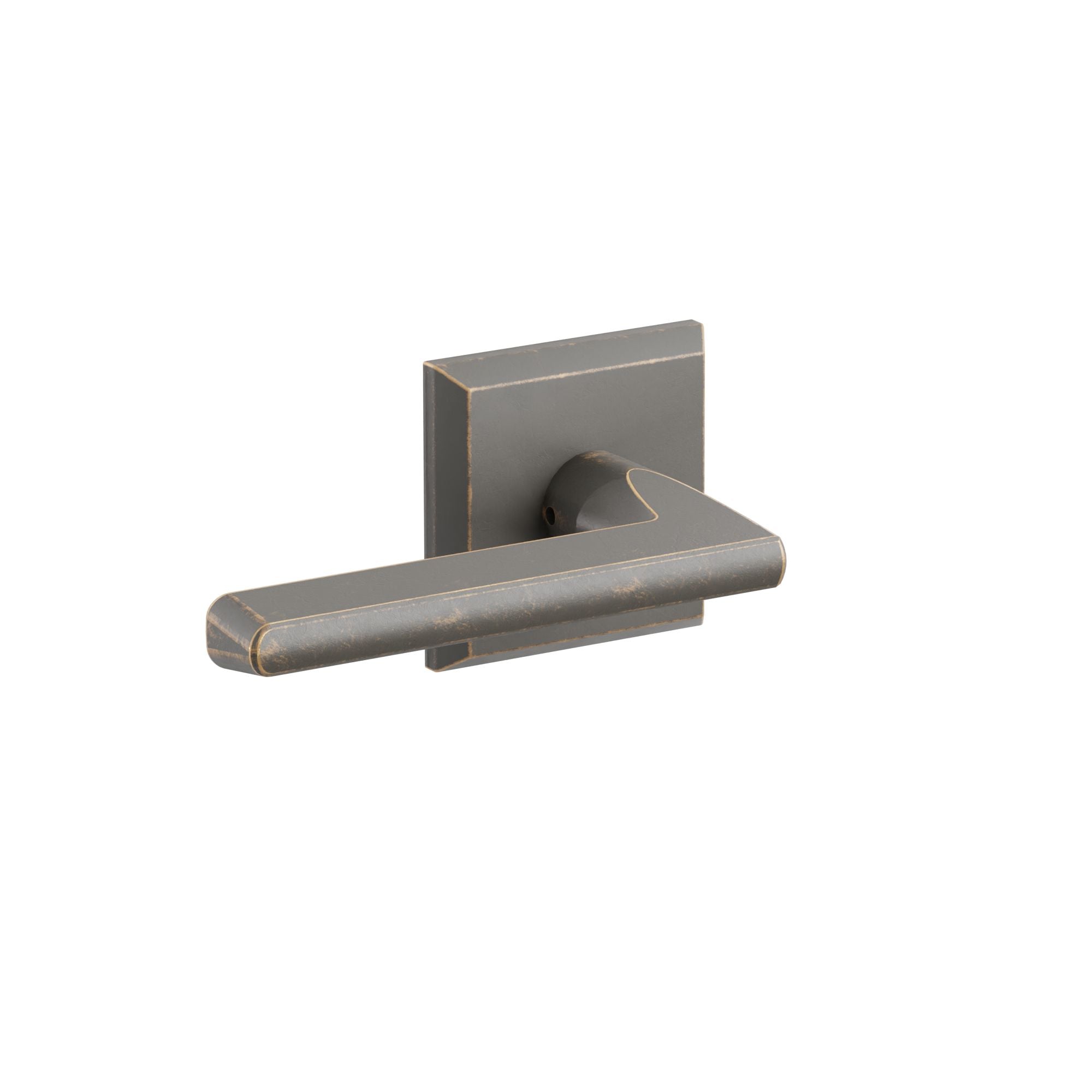 Emtek Lariat Lever Set with Sandcast Bronze #6 Rosette