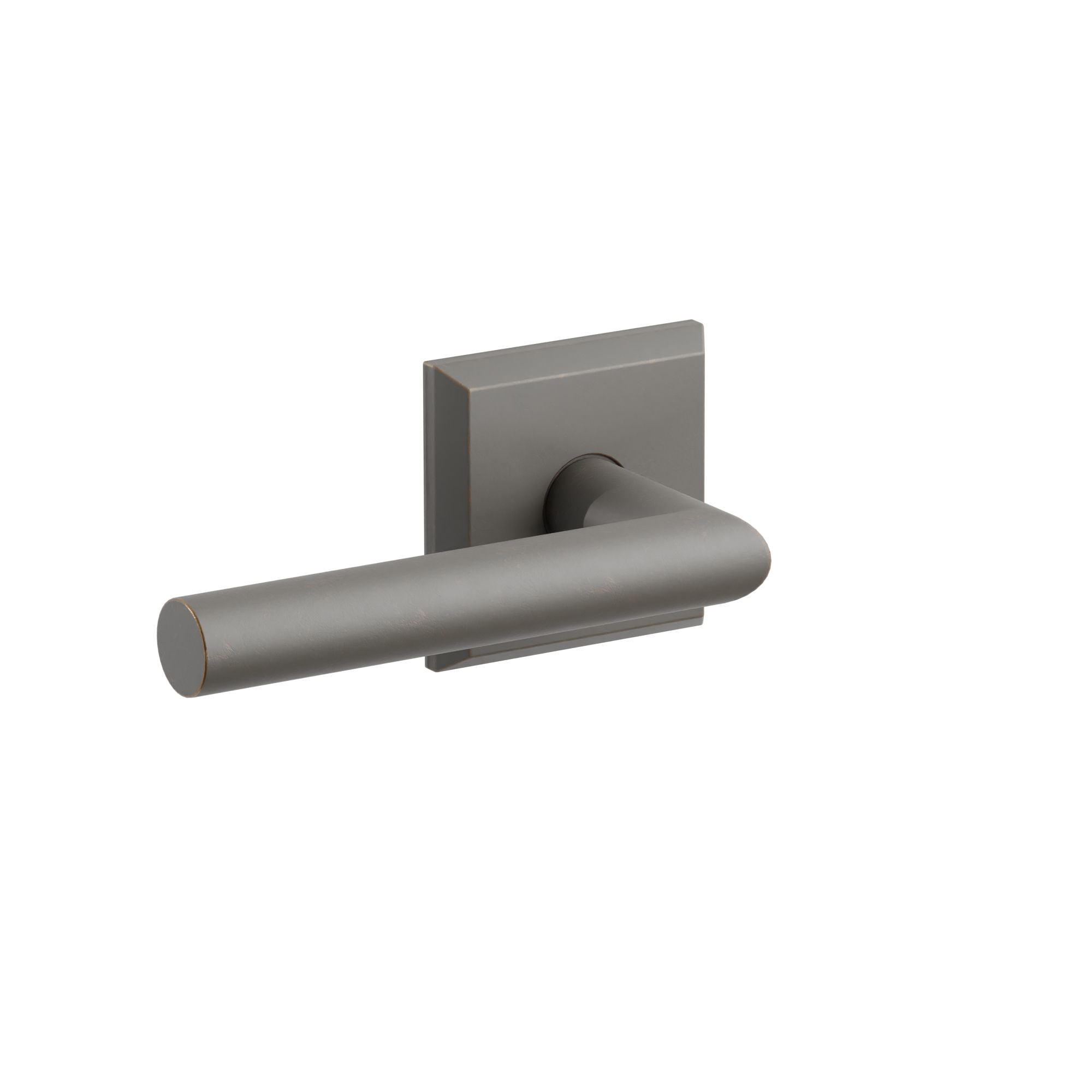 Emtek Durango Lever Set with Sandcast Bronze #6 Rosette