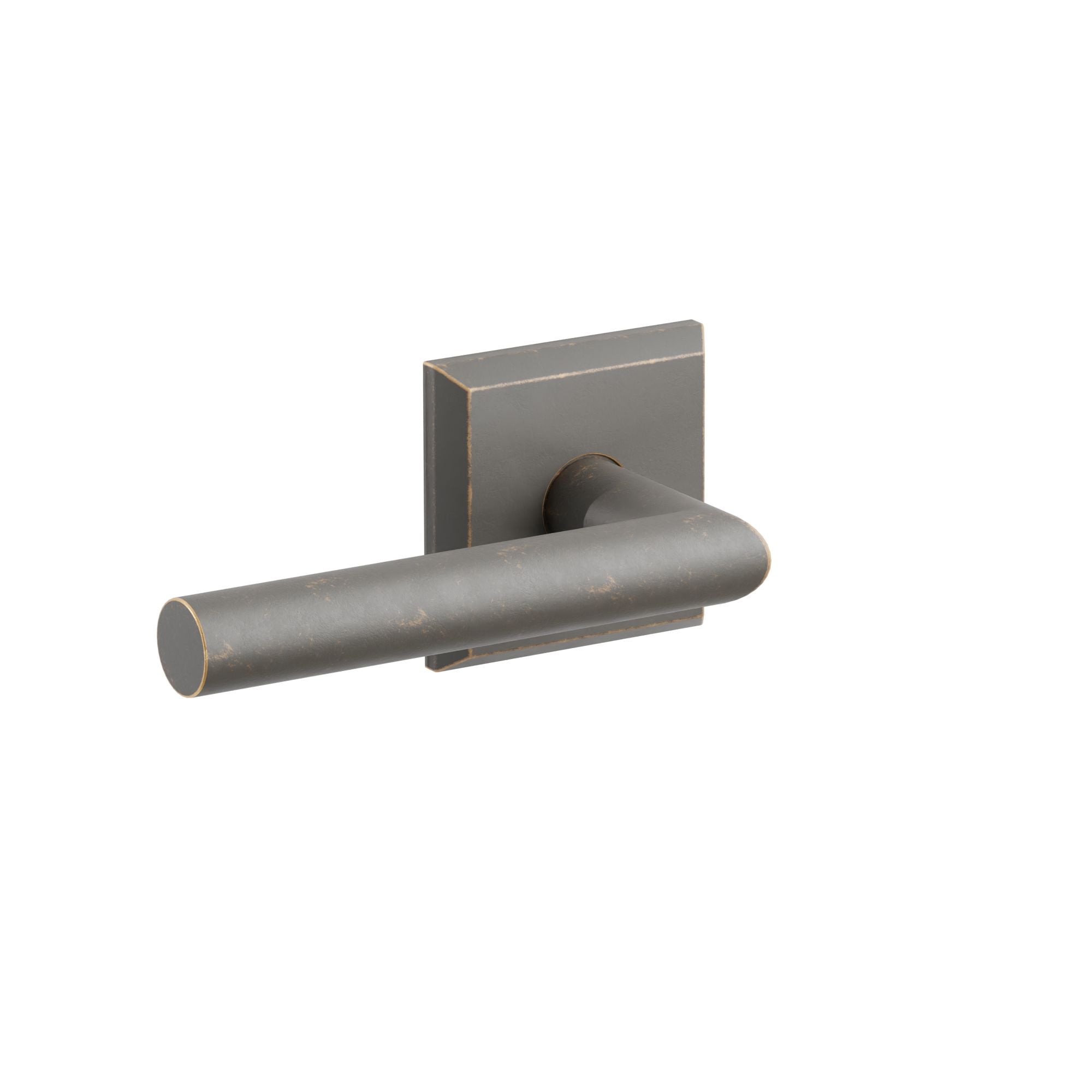 Emtek Concealed Fastener Mariposa Lever Set With Sandcast Bronze #6 Rosette