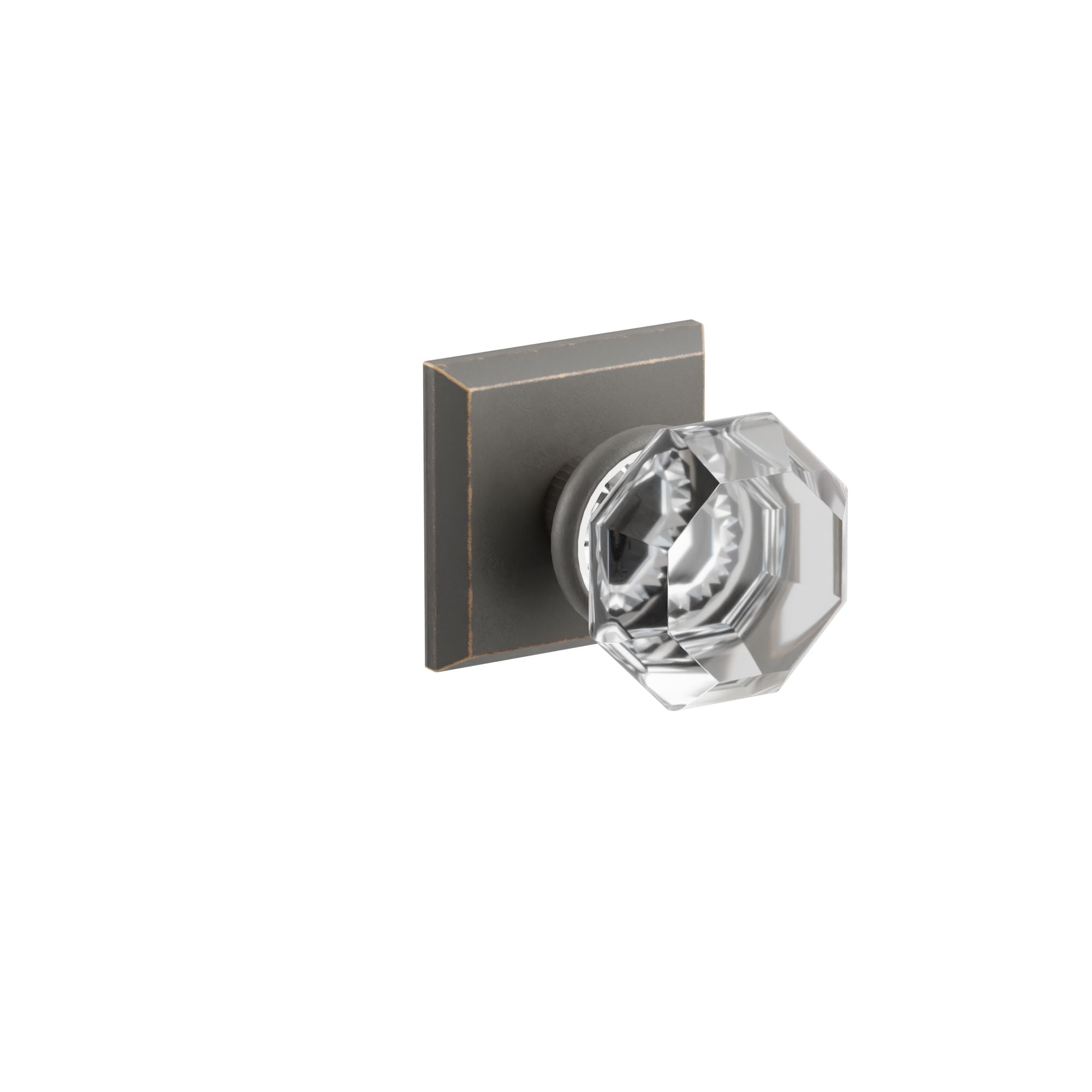 Emtek Concealed Fastener Old Town Knob Set with Sandcast Bronze #6 Rosette