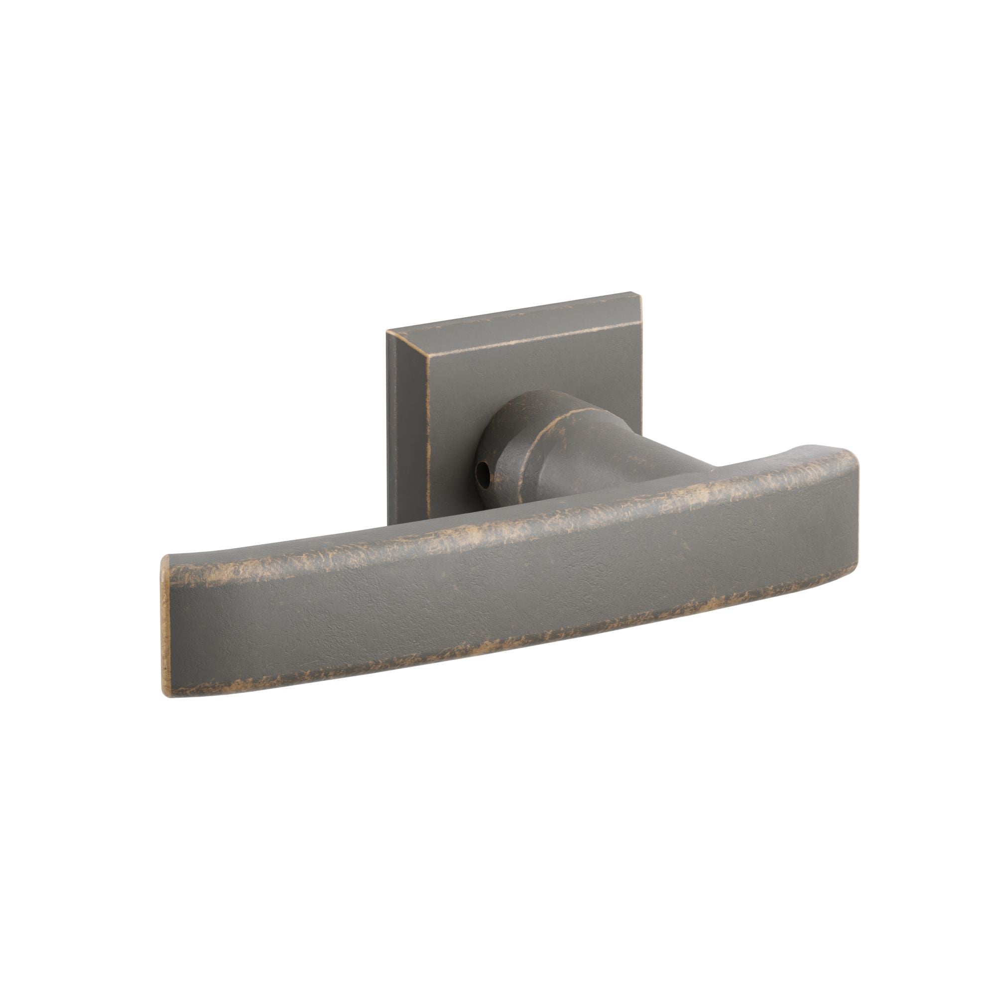 Emtek Concealed Fastener Yuma Lever Set with Sandcast Bronze #6 Rosette