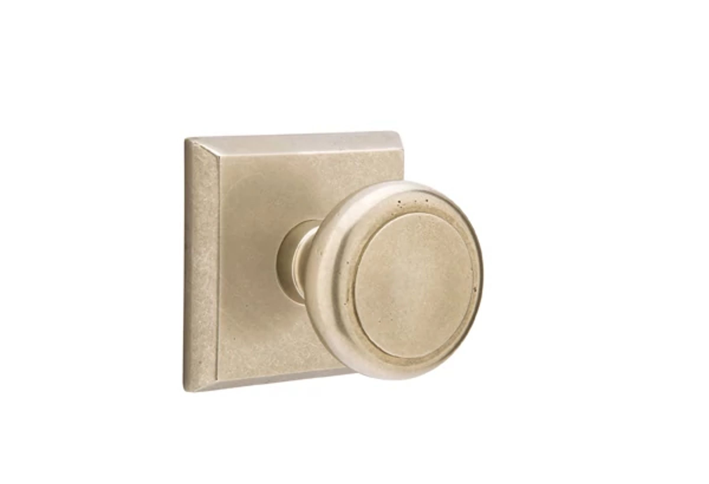 Emtek Butte Knob Set with Sandcast Bronze #6 Rosette