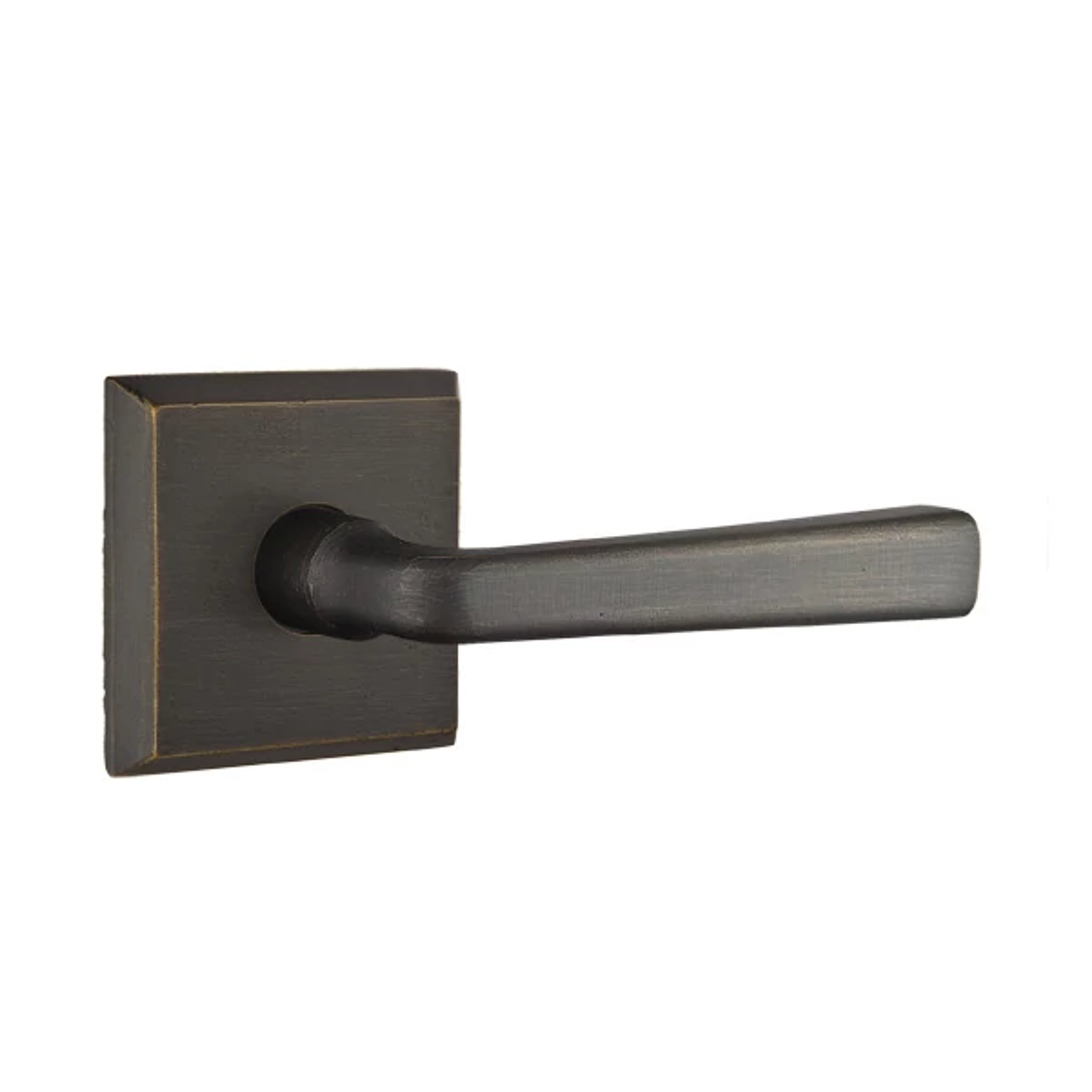 Emtek Concealed Fastener Cimarron Lever Set with Sandcast Bronze #6 Rosette