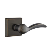 Emtek Durango Lever Set with Sandcast Bronze #6 Rosette