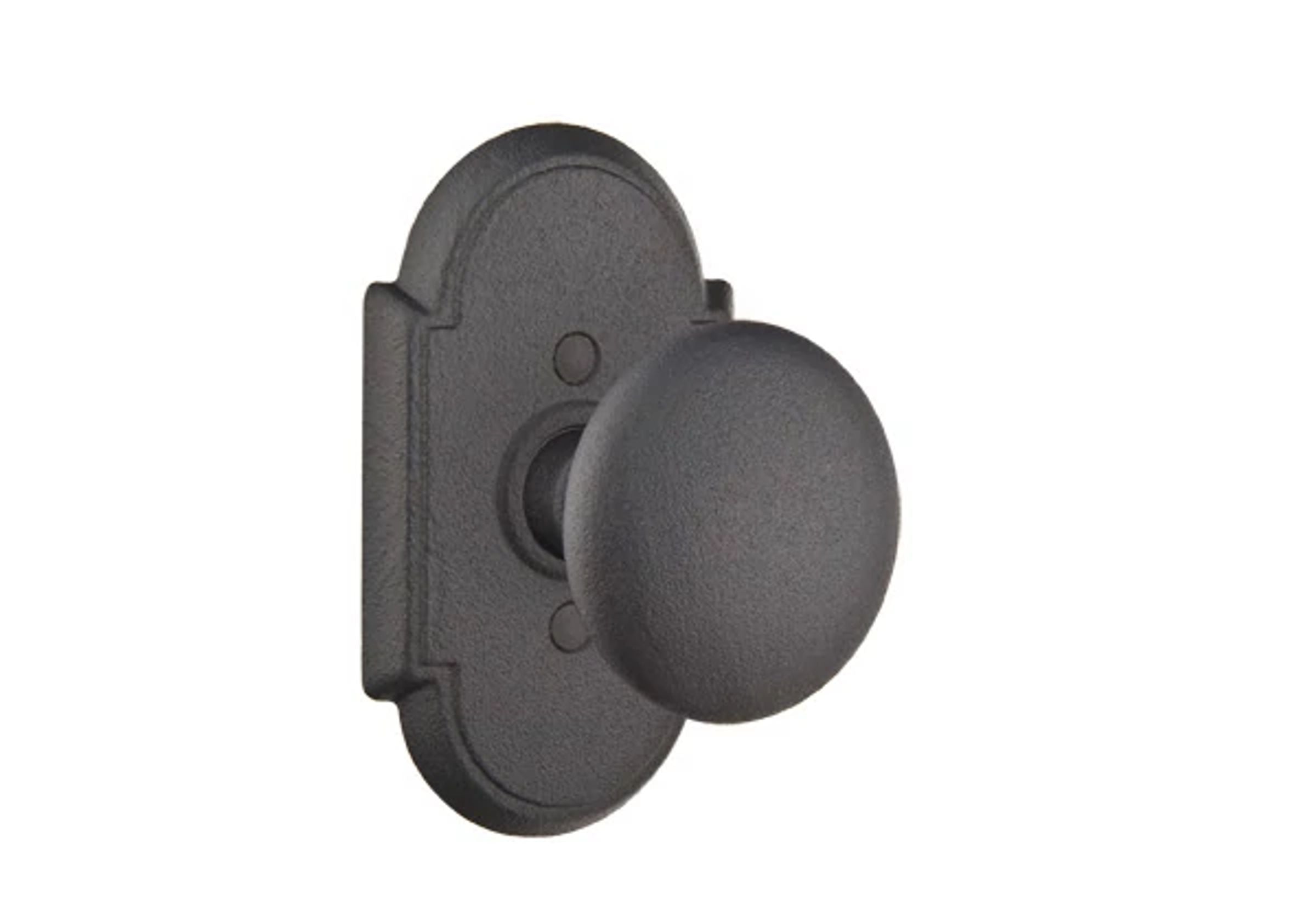 Emtek Jamestown Knob Set with Wrought Steel #1 Rosette