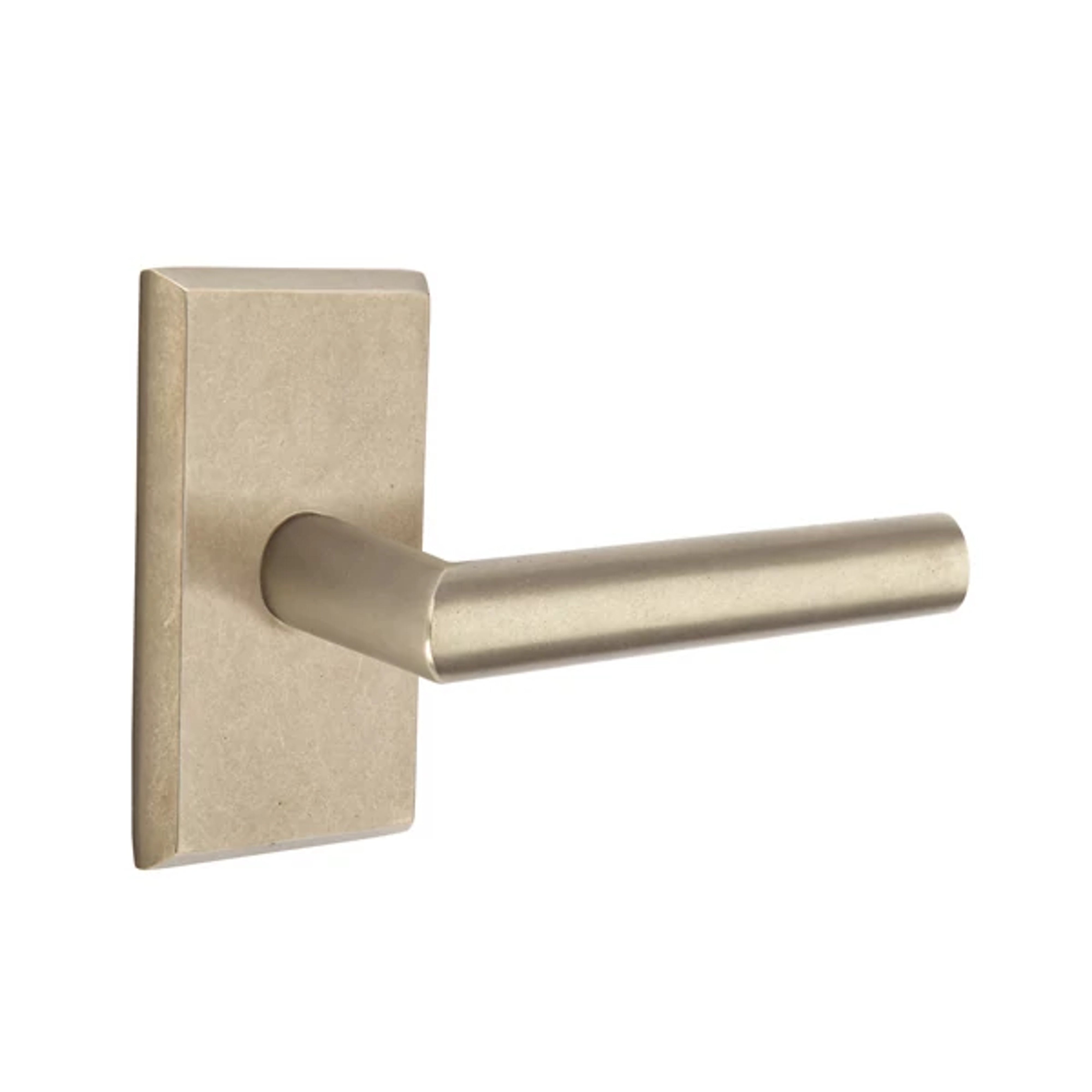 Emtek Concealed Fastener Mariposa Lever Set with Sandcast Bronze #3 Rosette