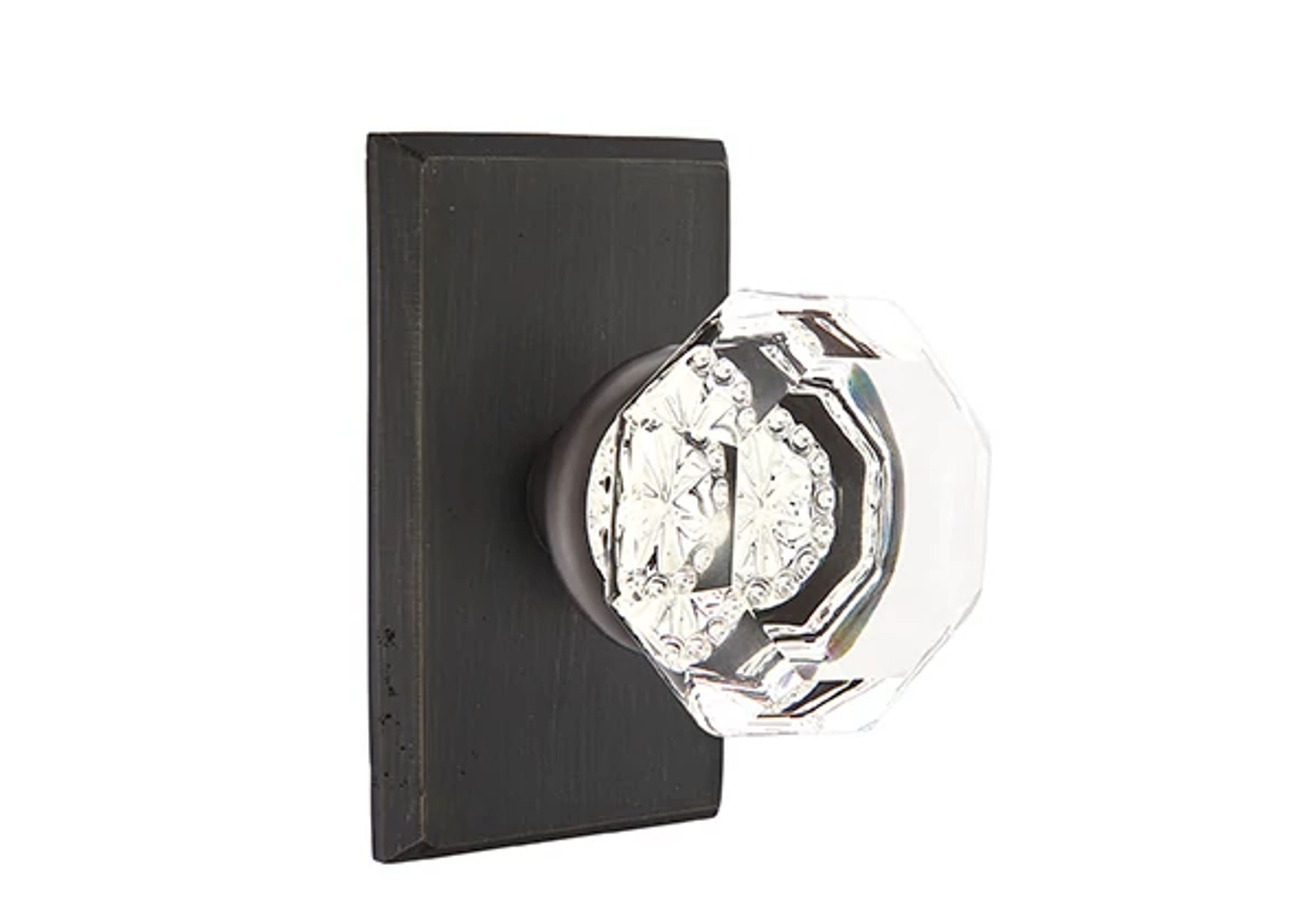 Emtek Concealed Fastener Old Town Knob Set with Sandcast Bronze #3 Rosette