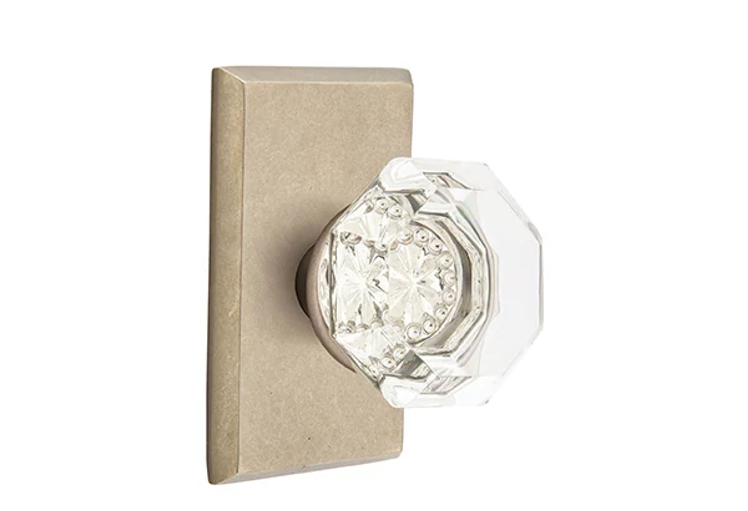 Emtek Concealed Fastener Old Town Knob Set with Sandcast Bronze #3 Rosette