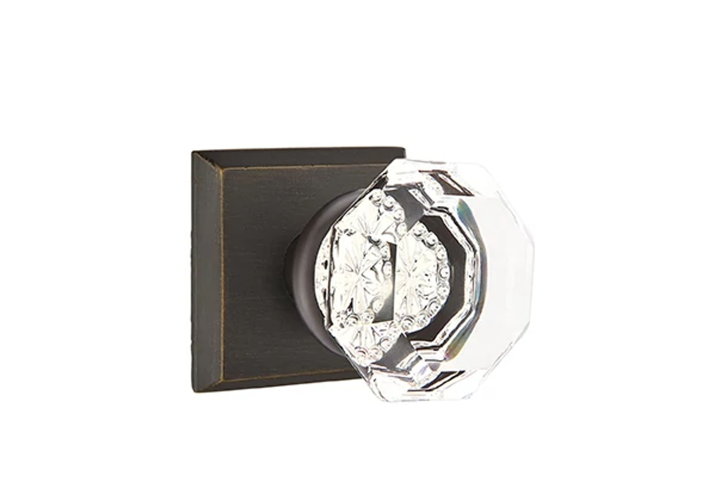 Emtek Concealed Fastener Old Town Knob Set with Sandcast Bronze #6 Rosette