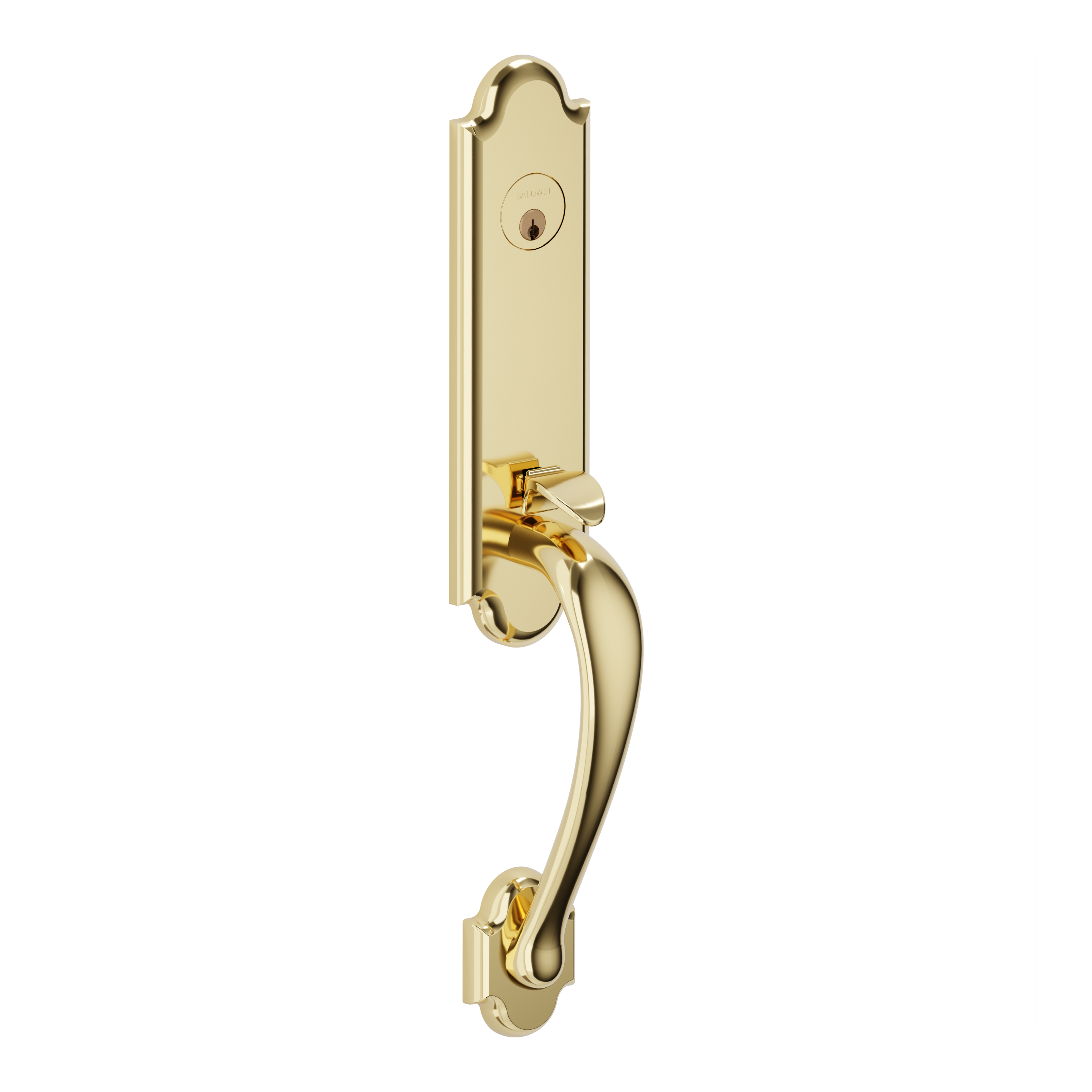 Baldwin Boulder Single Cylinder Handleset with 5024 Oval Knob
