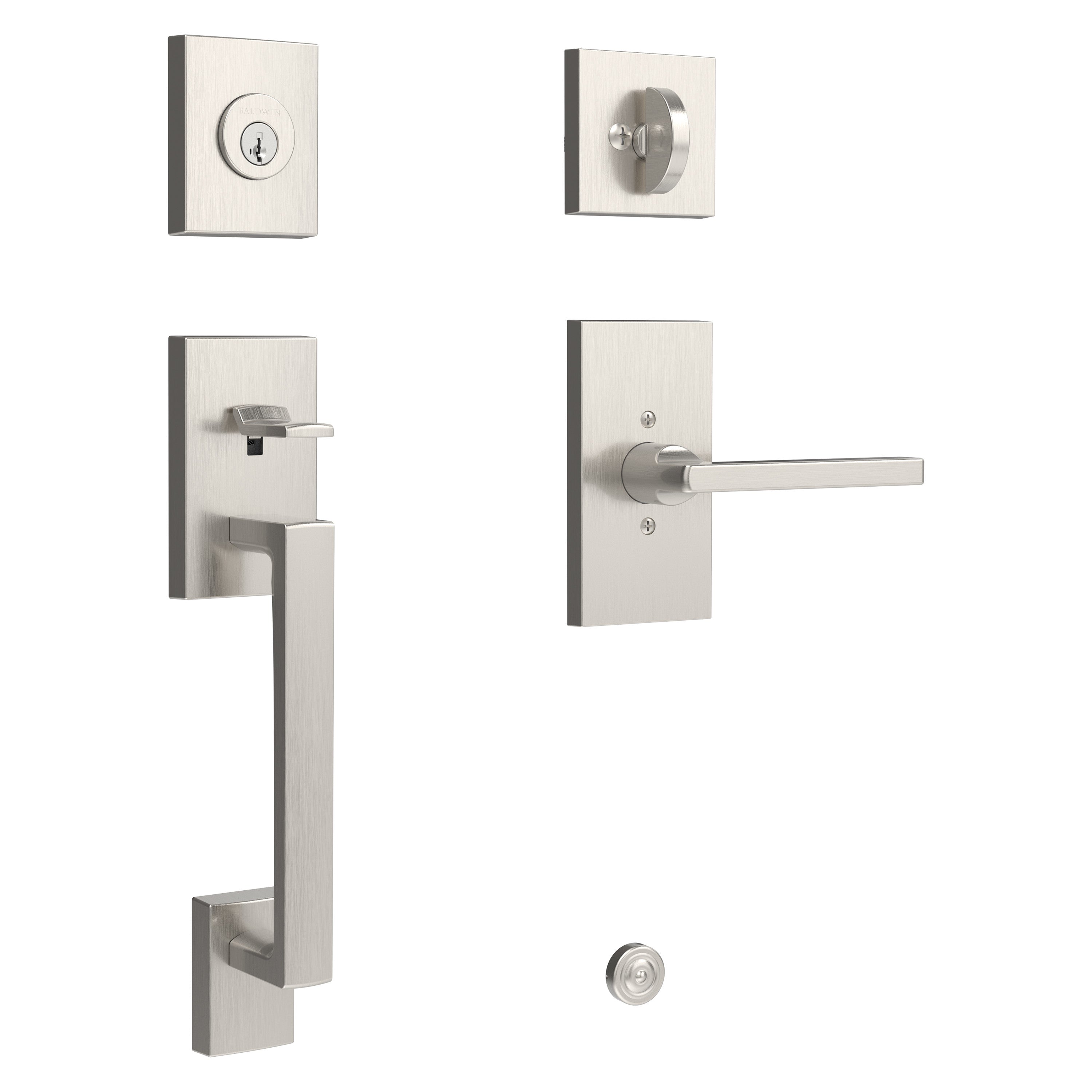 Baldwin Reserve La Jolla Single Cylinder Handleset With Square Lever