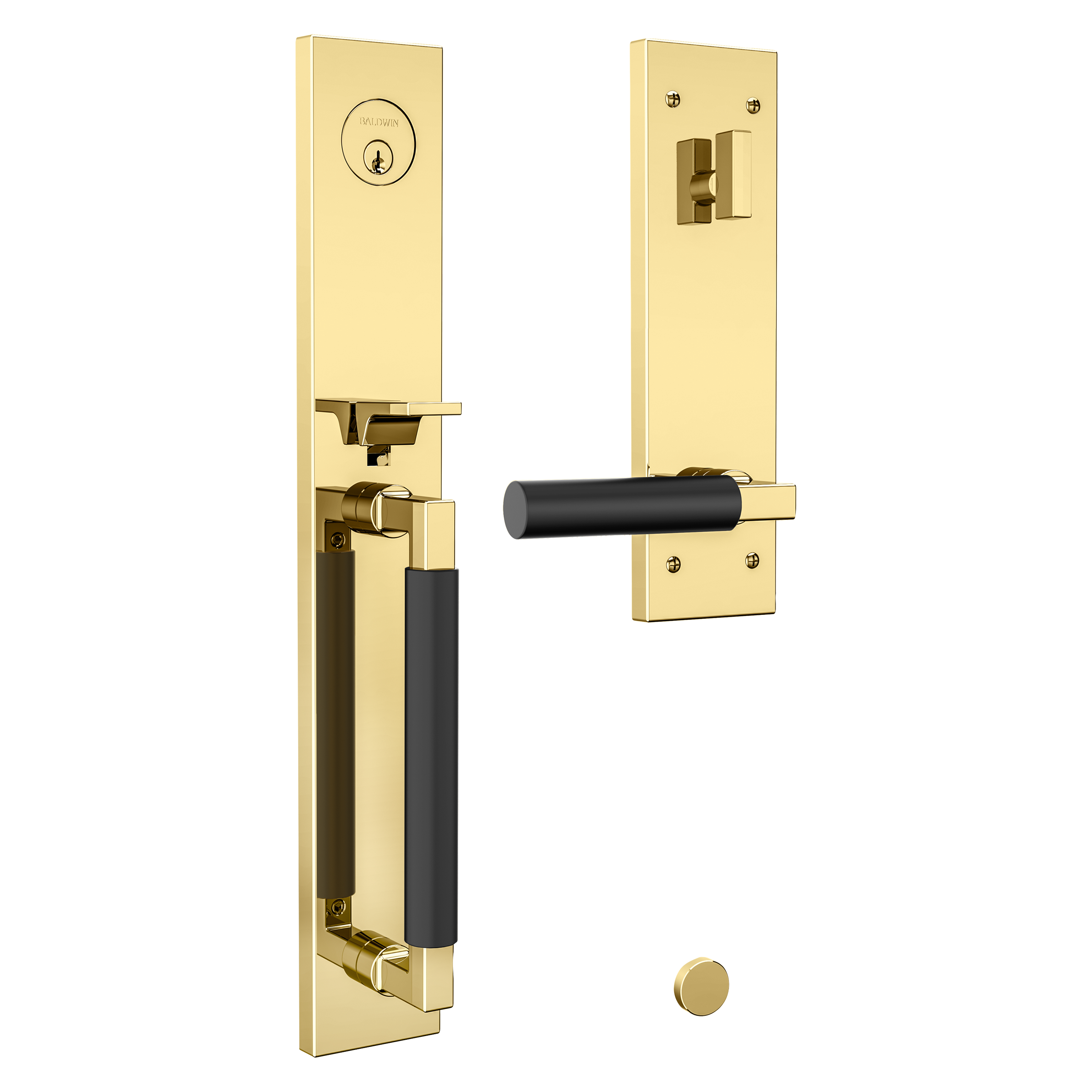 Baldwin Gramercy Egress Mixed Finish Handleset with L029 Lever