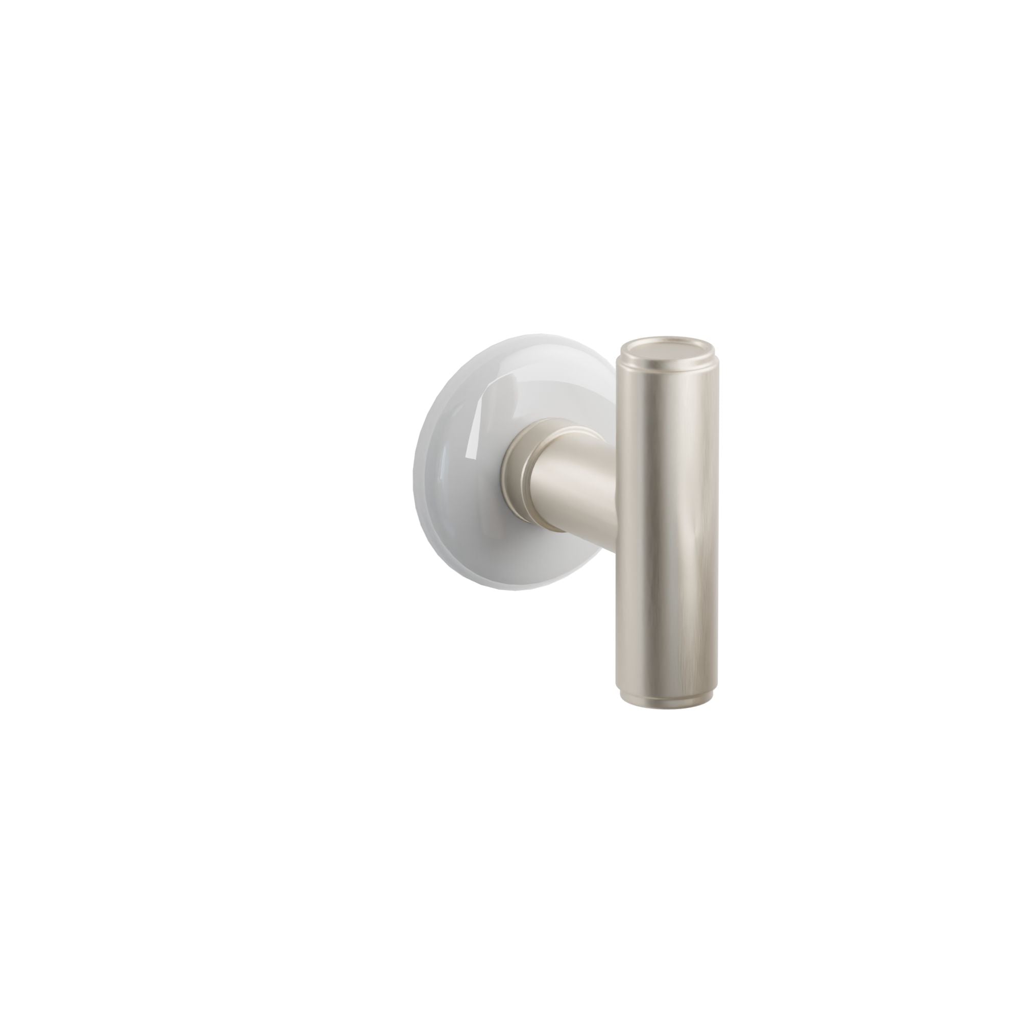 Emtek Ace Knob Set with Ice White Porcelain Rosette