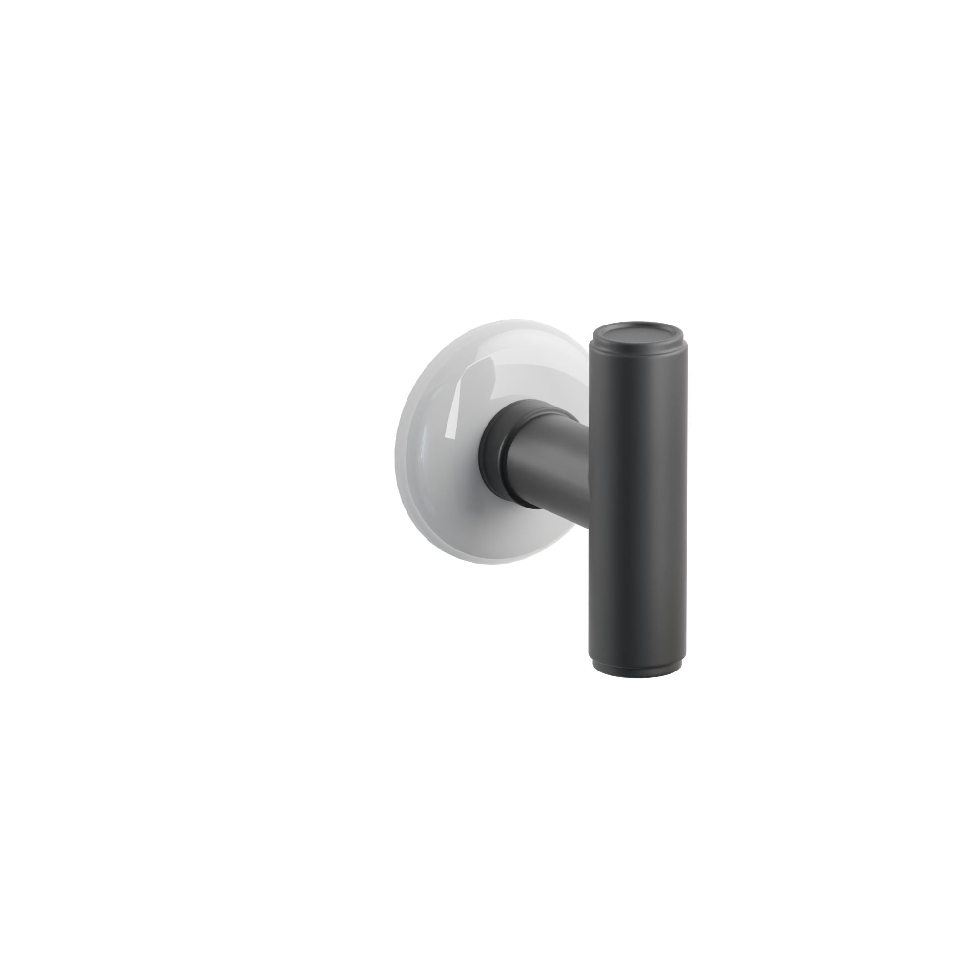 Emtek Ace Knob Set with Ice White Porcelain Rosette