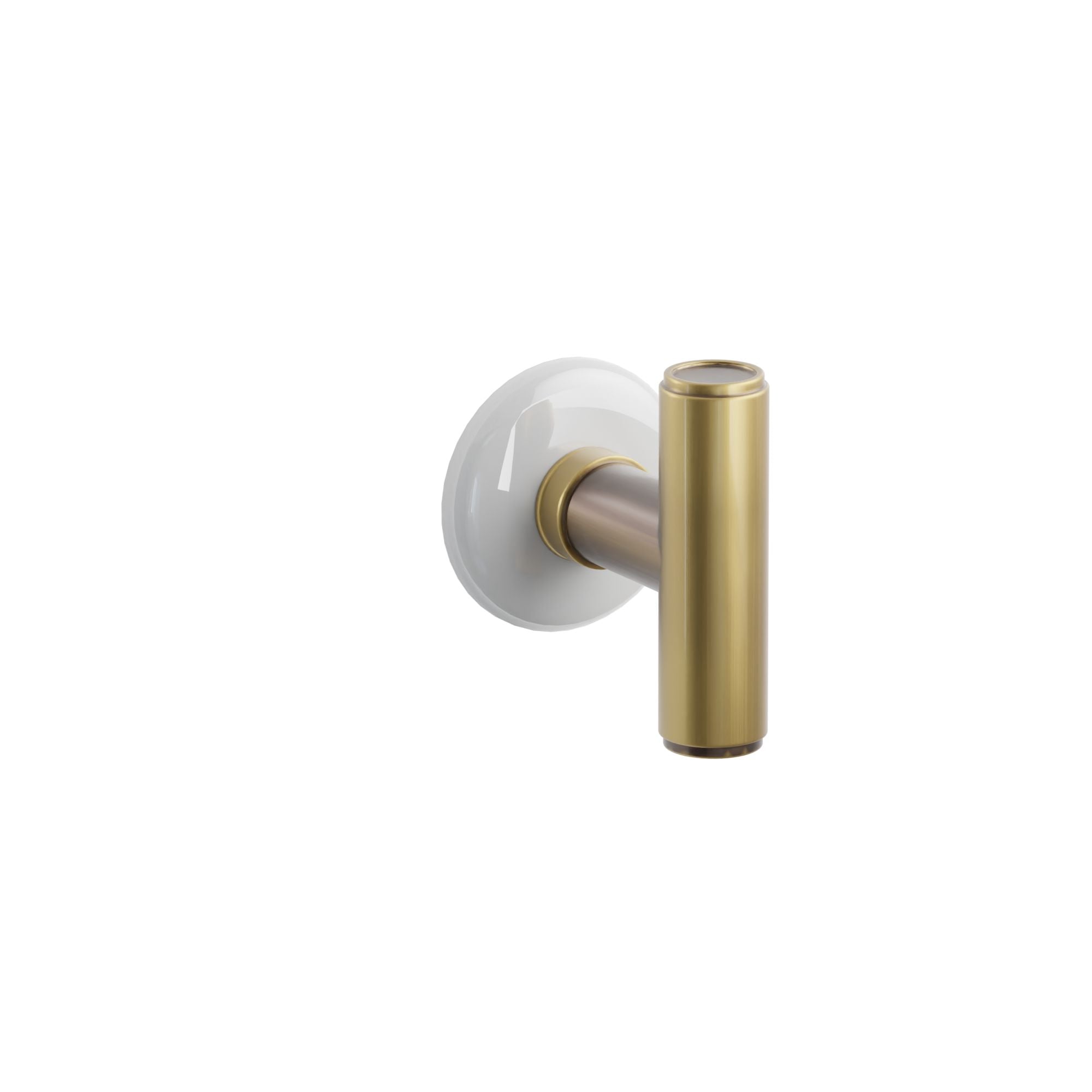 Emtek Ace Knob Set with Ice White Porcelain Rosette