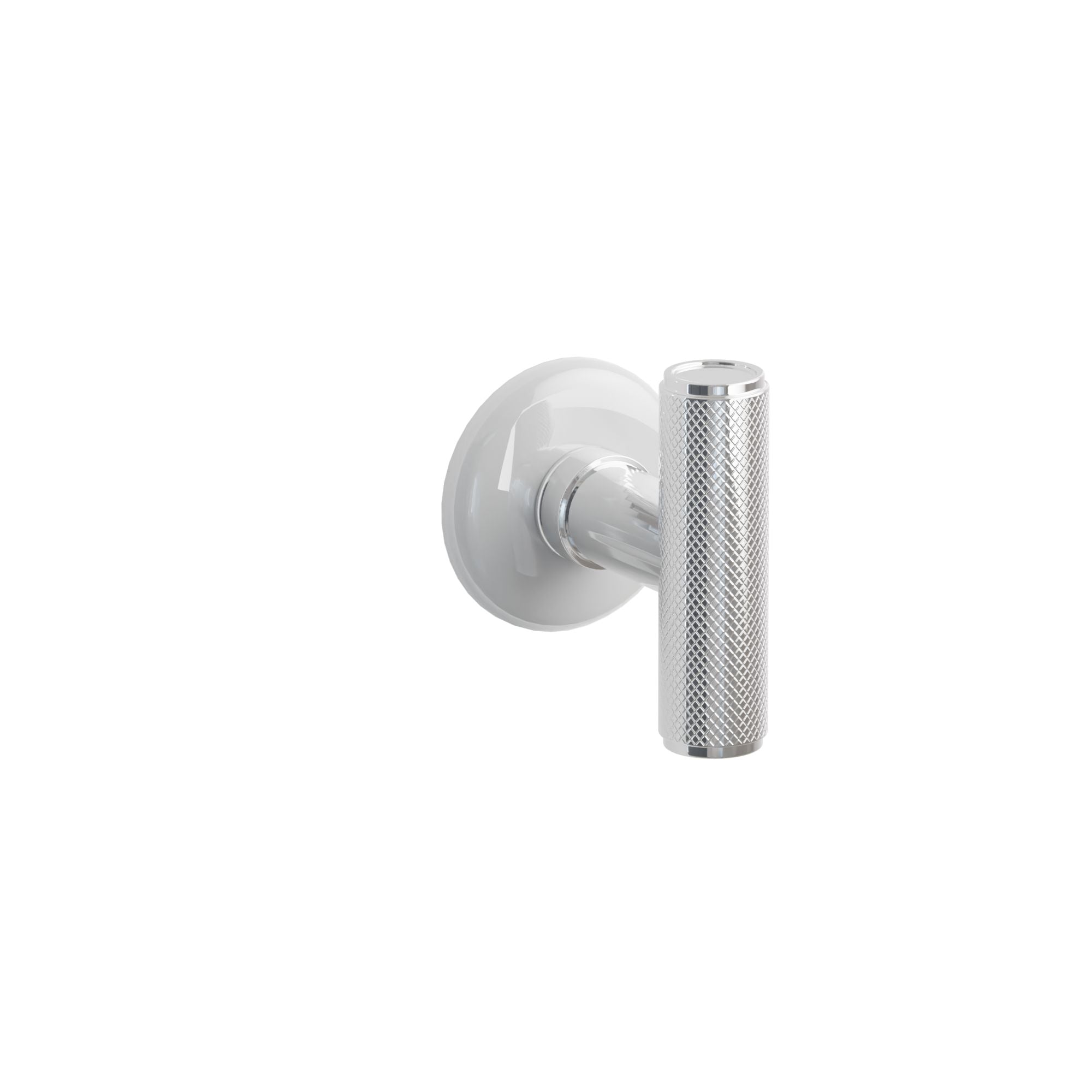 Emtek Ace Knurled Knob Set with Ice White Porcelain Rosette